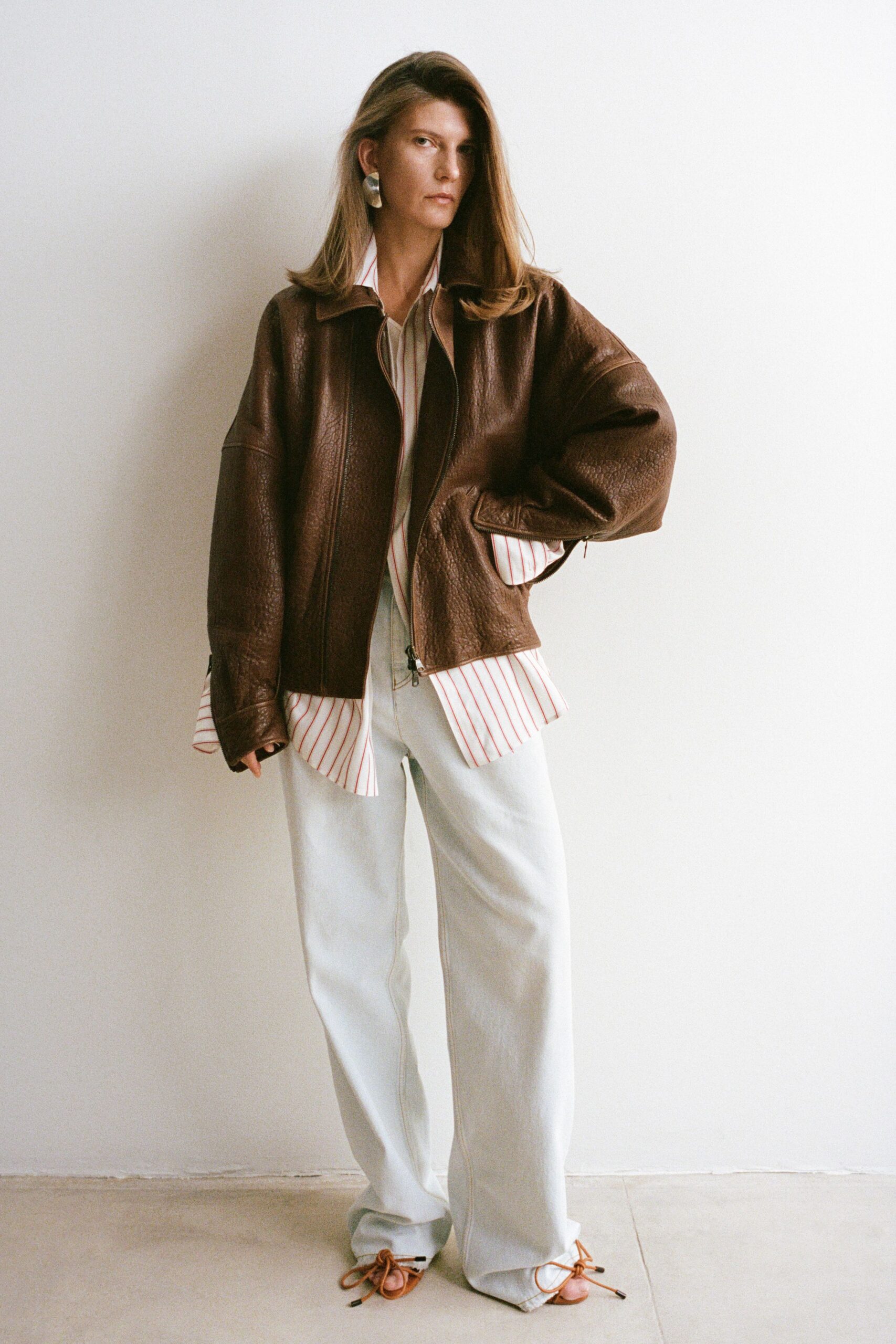 tan leather shoes