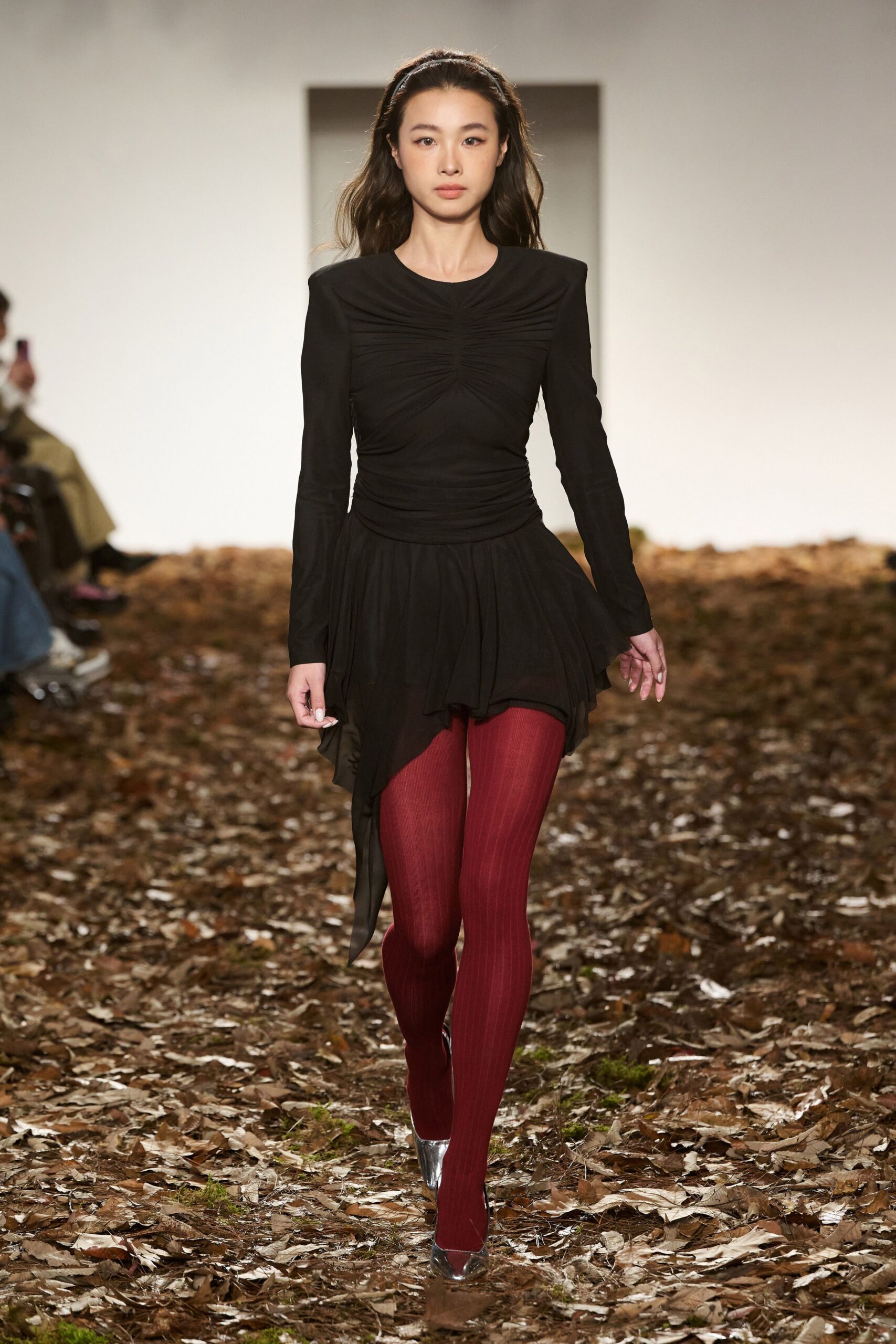 red cotton fitted leggings