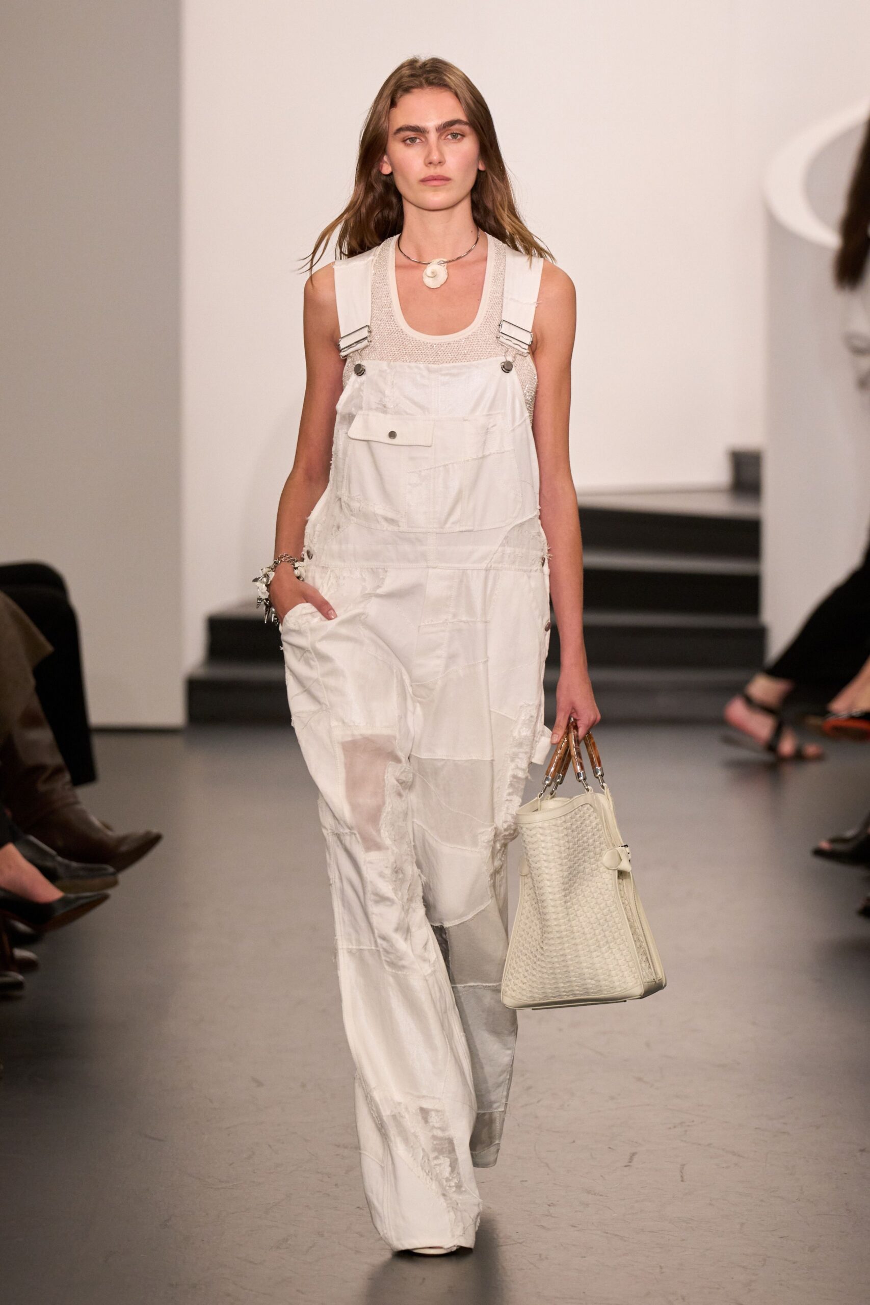 white cotton sleeveless relaxed pockets overalls