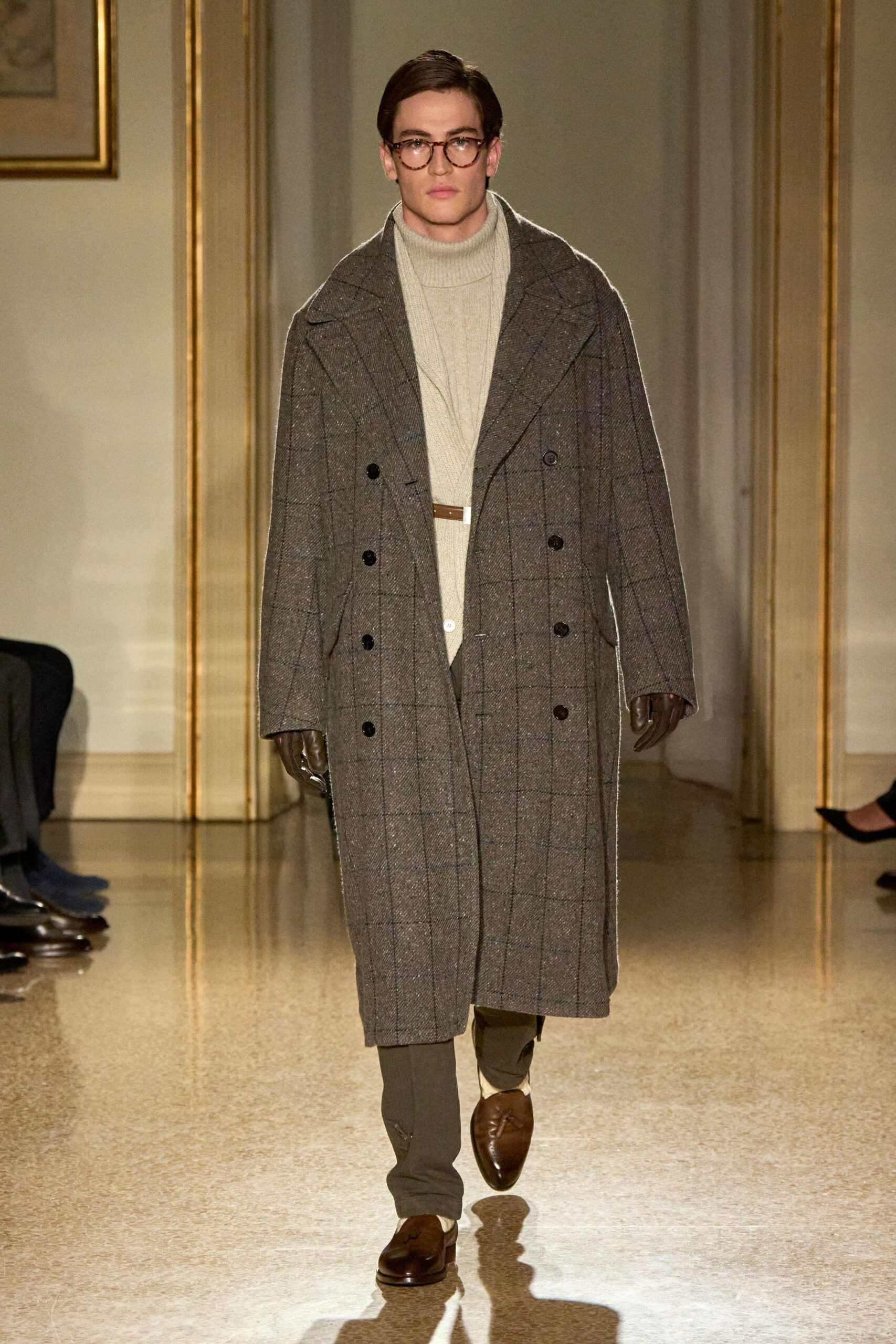 gray wool oversized coat