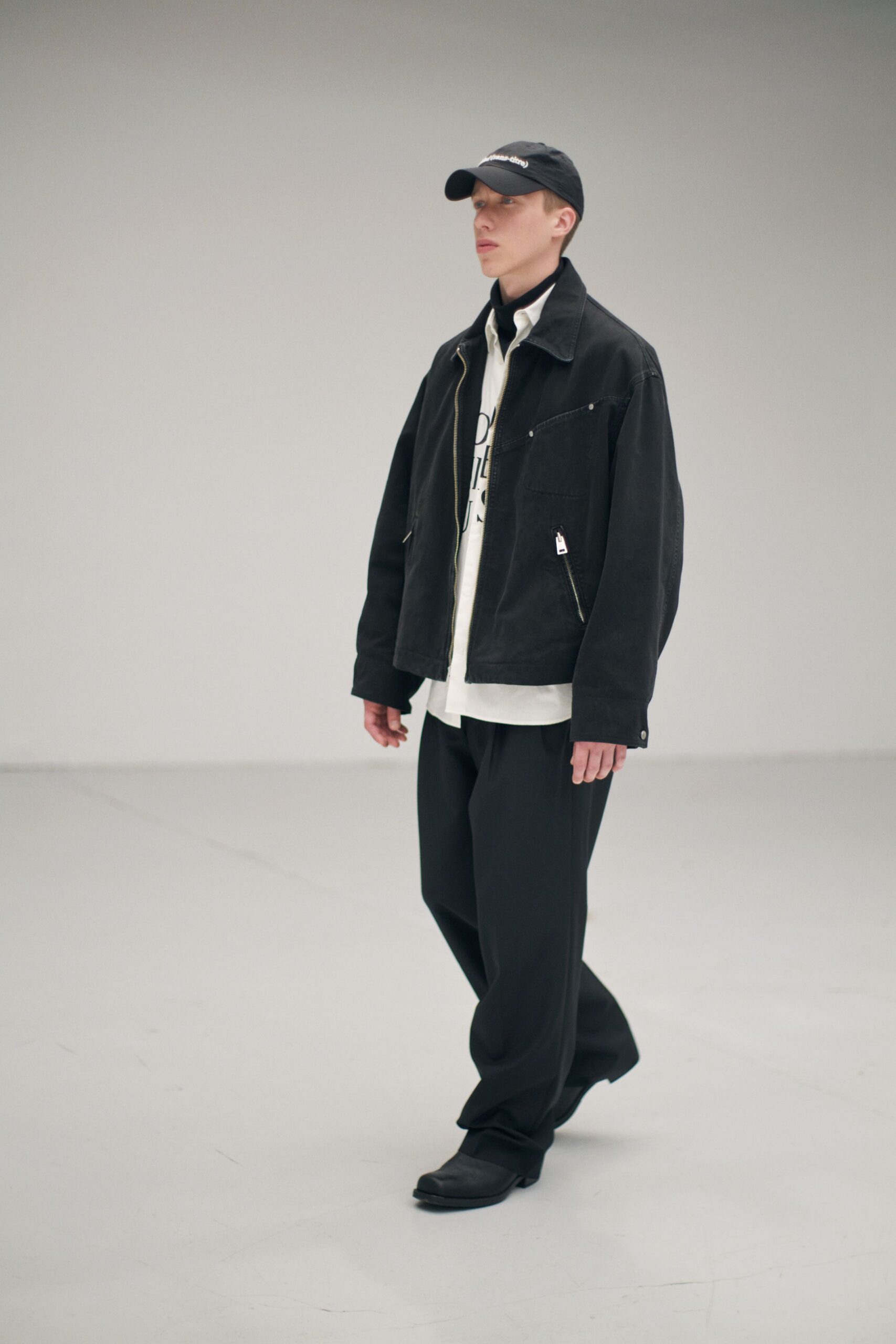 black suede jacket with white shirt