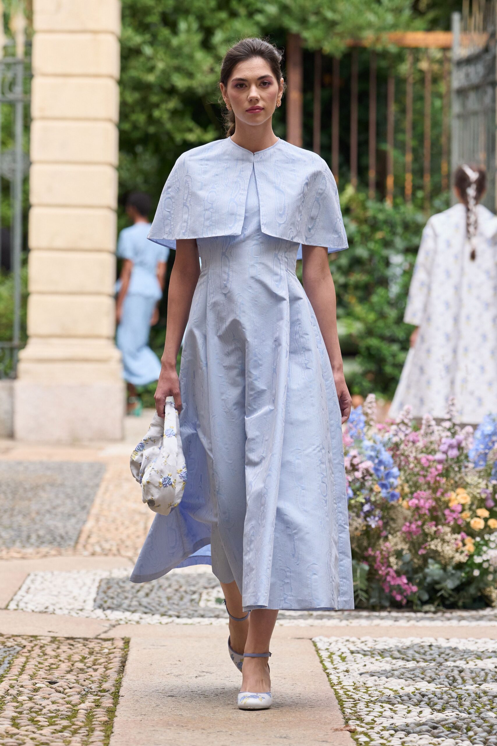 blue cotton structured cape