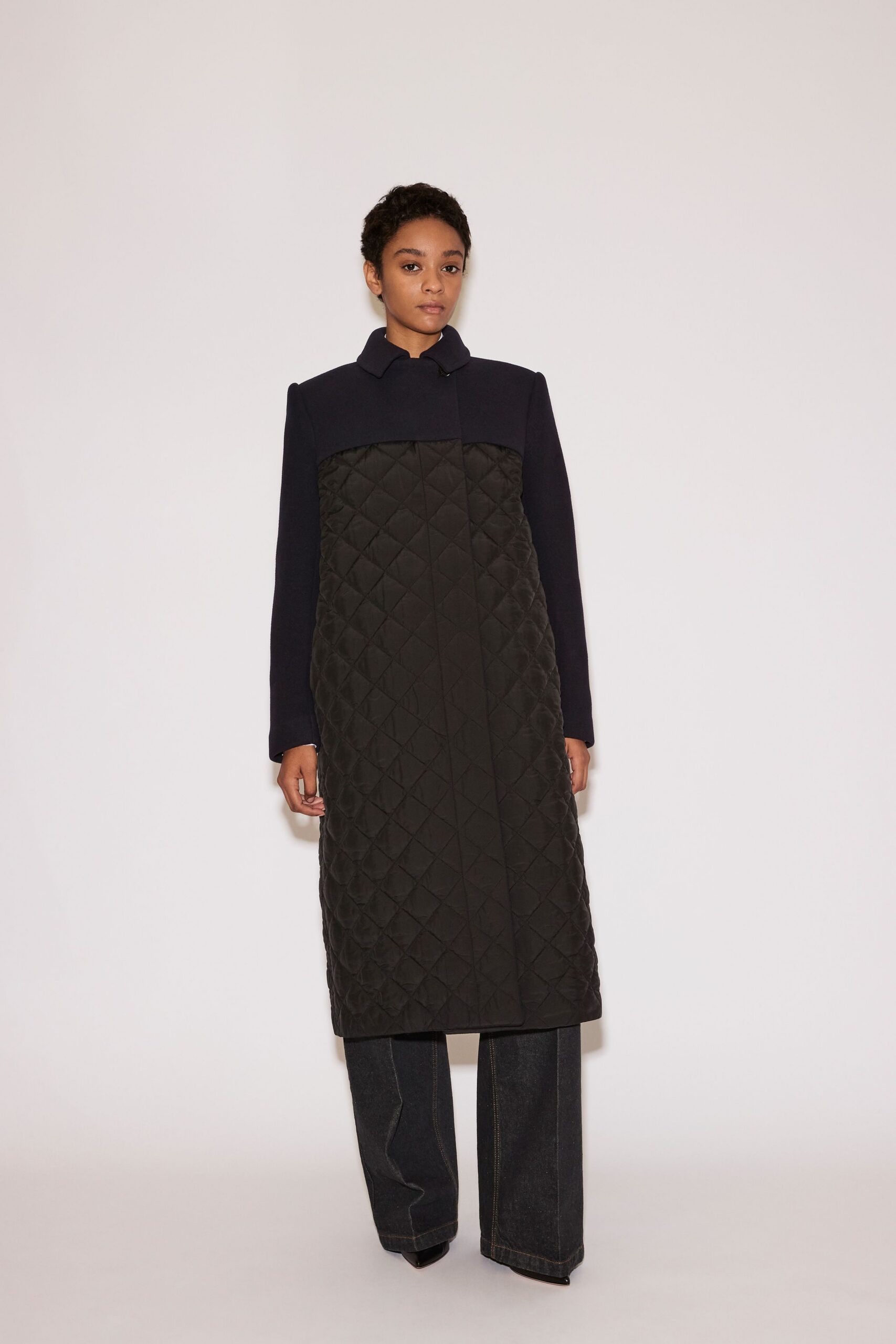black denim relaxed wide-leg pants