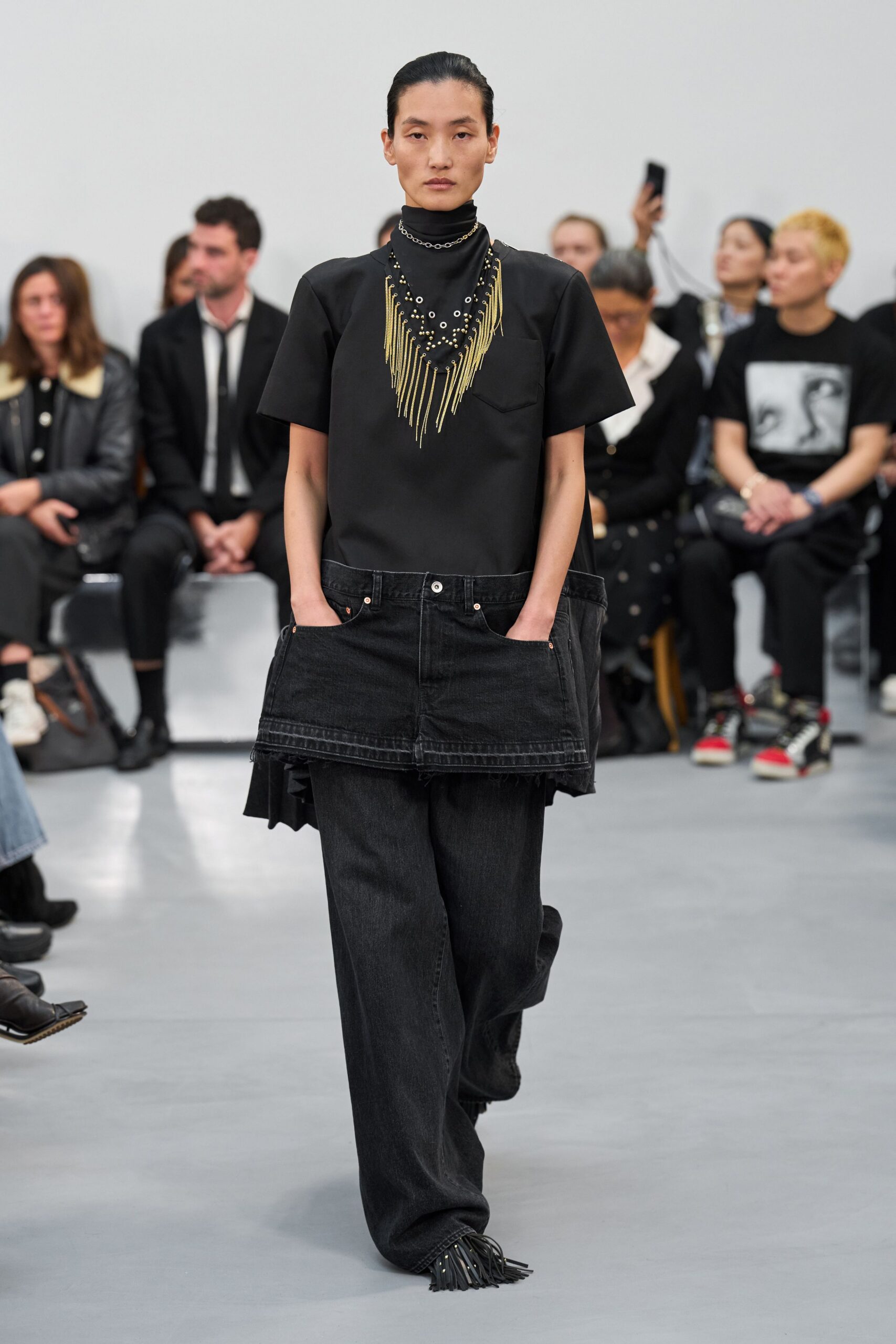 black silk scarf