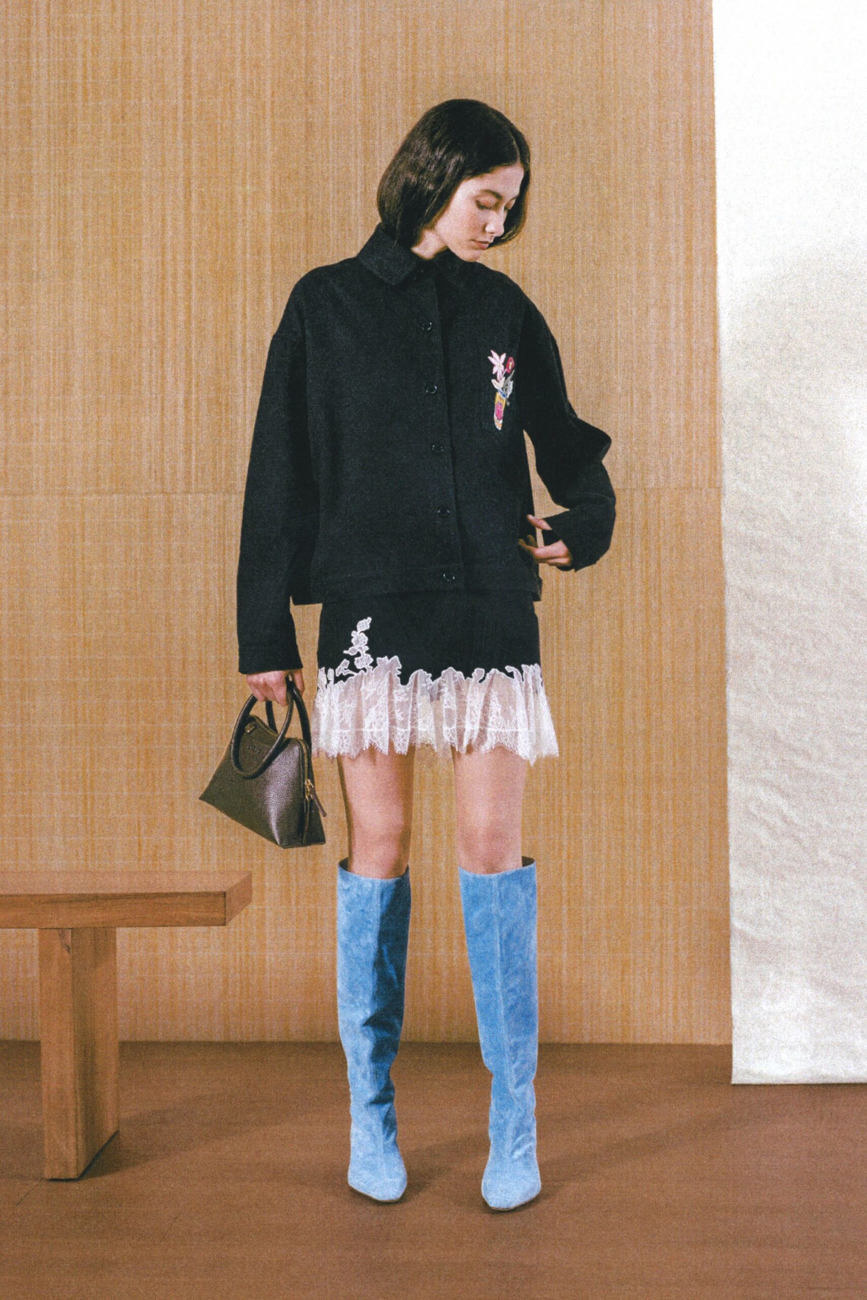 blue suede boots