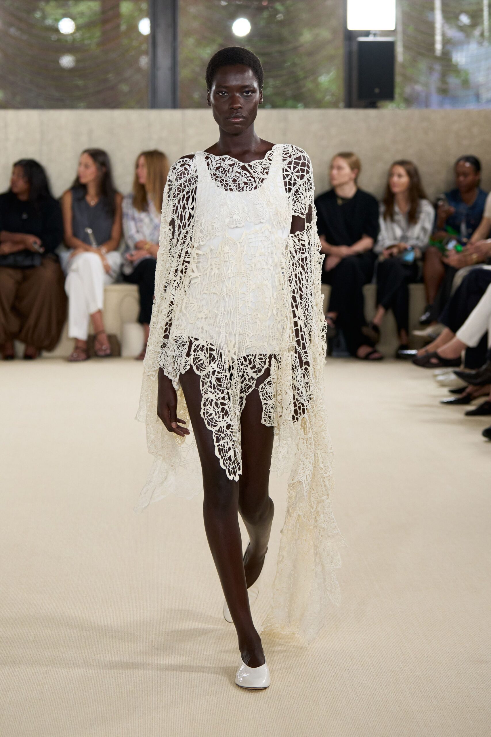 white lace sleeveless fitted layered sheer mini dress