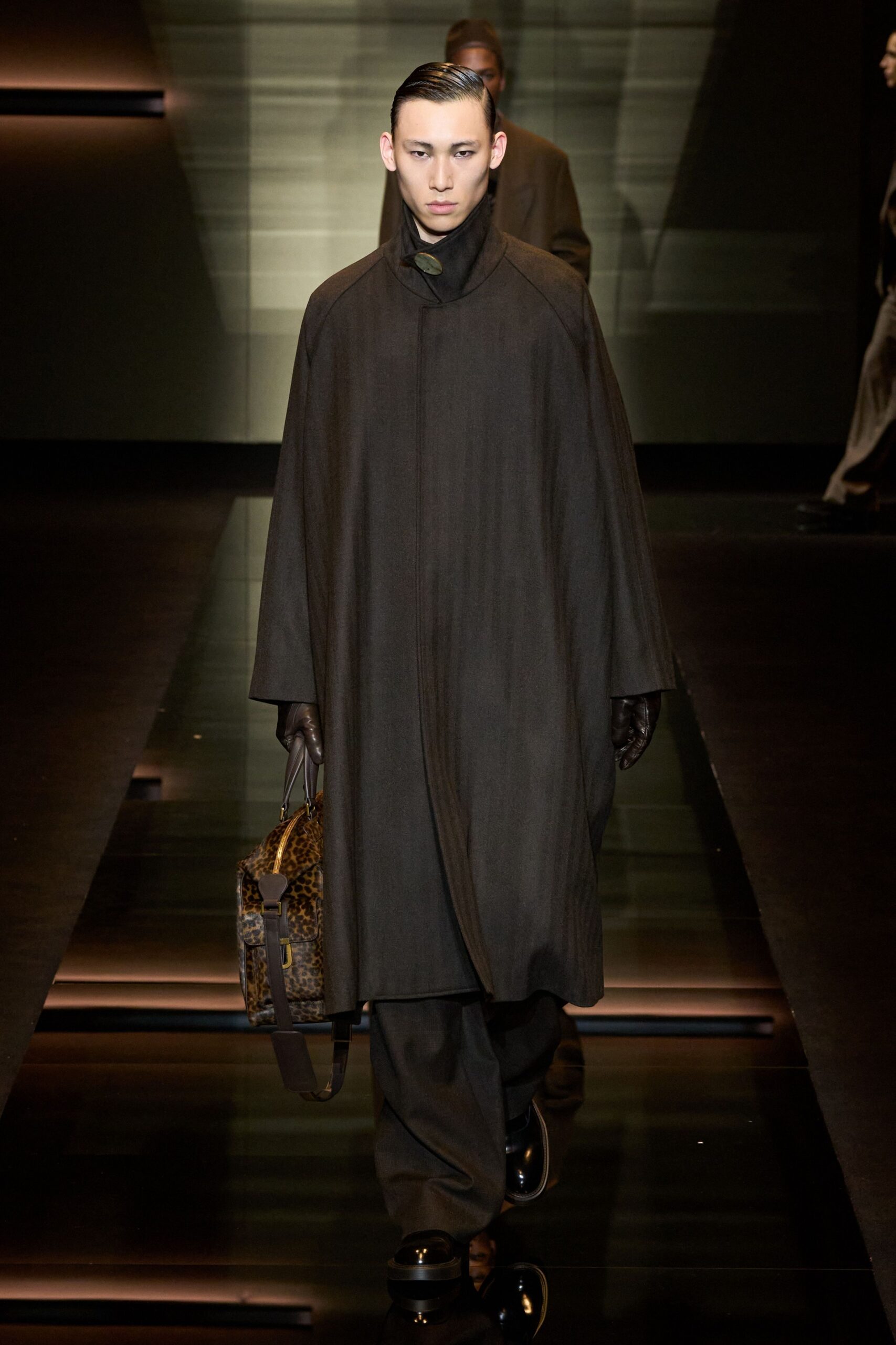 brown wool coat and pants