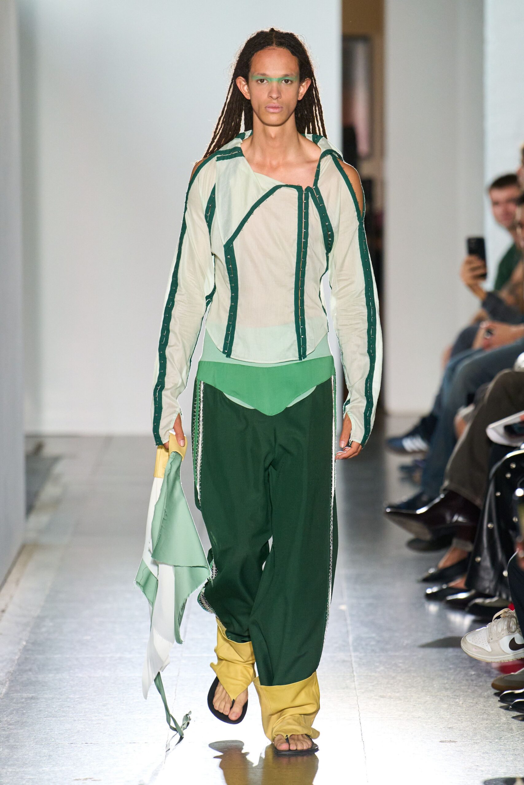 green relaxed top and pants
