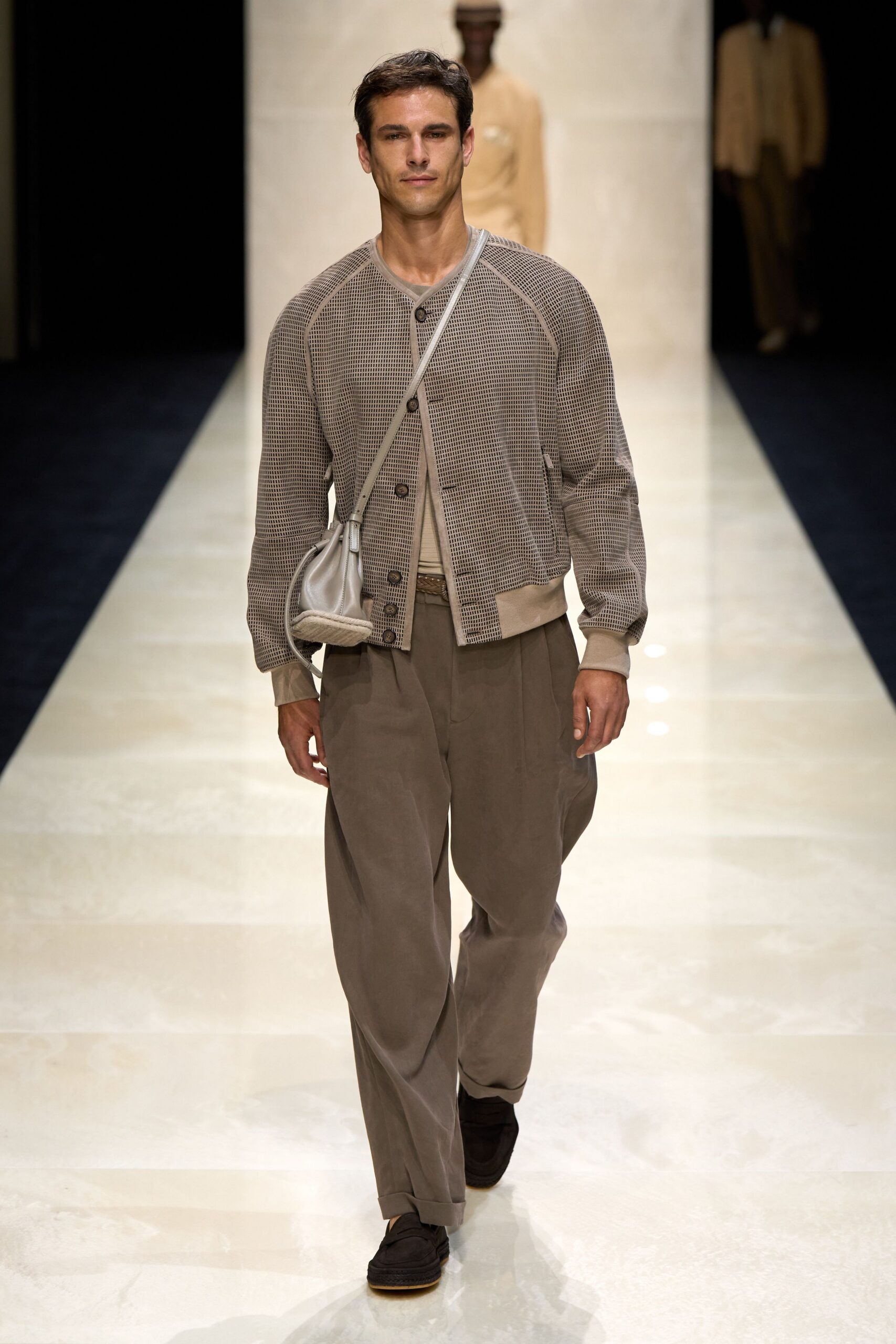 brown relaxed jacket with pants
