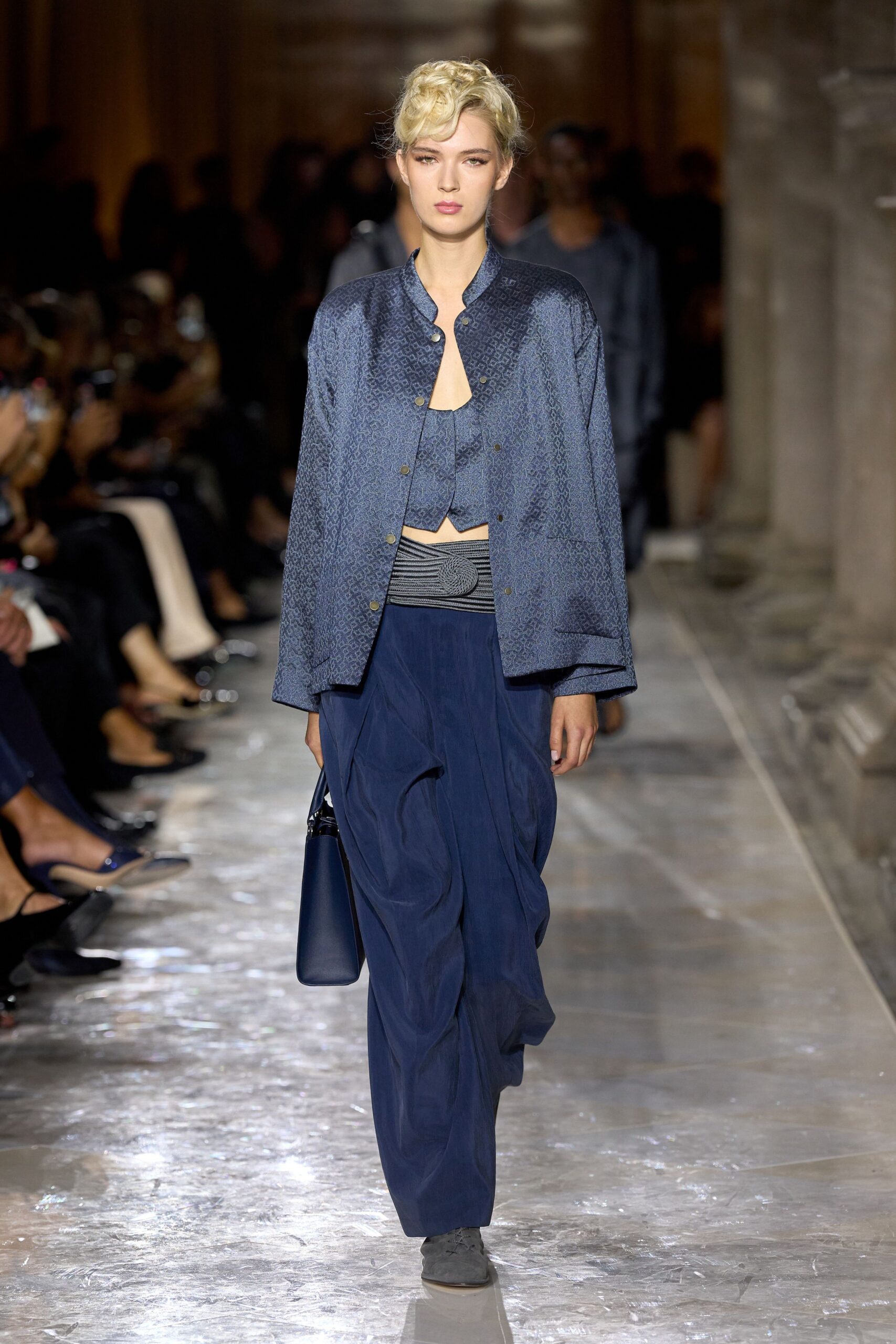blue relaxed jacket and pants