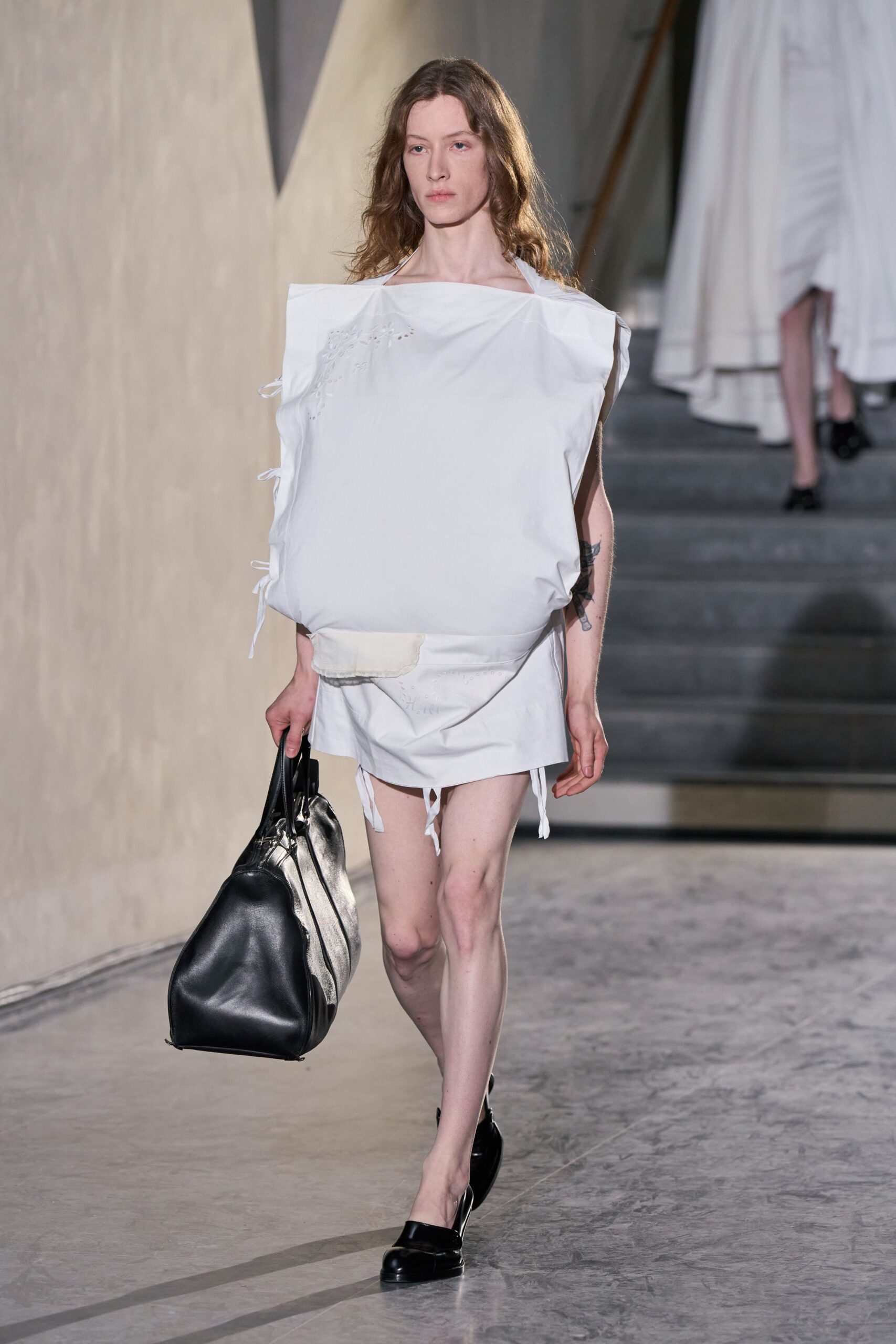 oversized white top with shorts