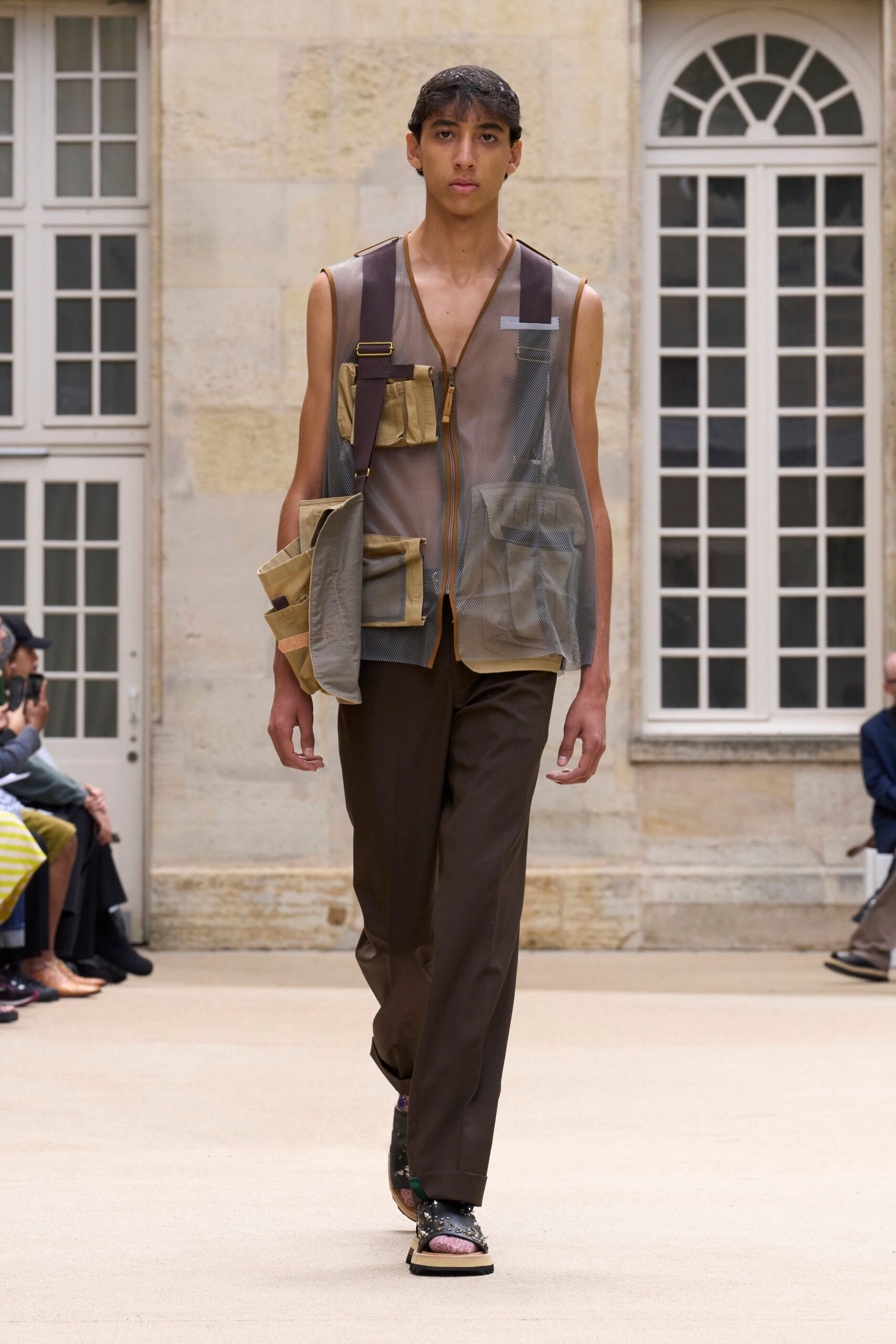 brown cotton vest and pants