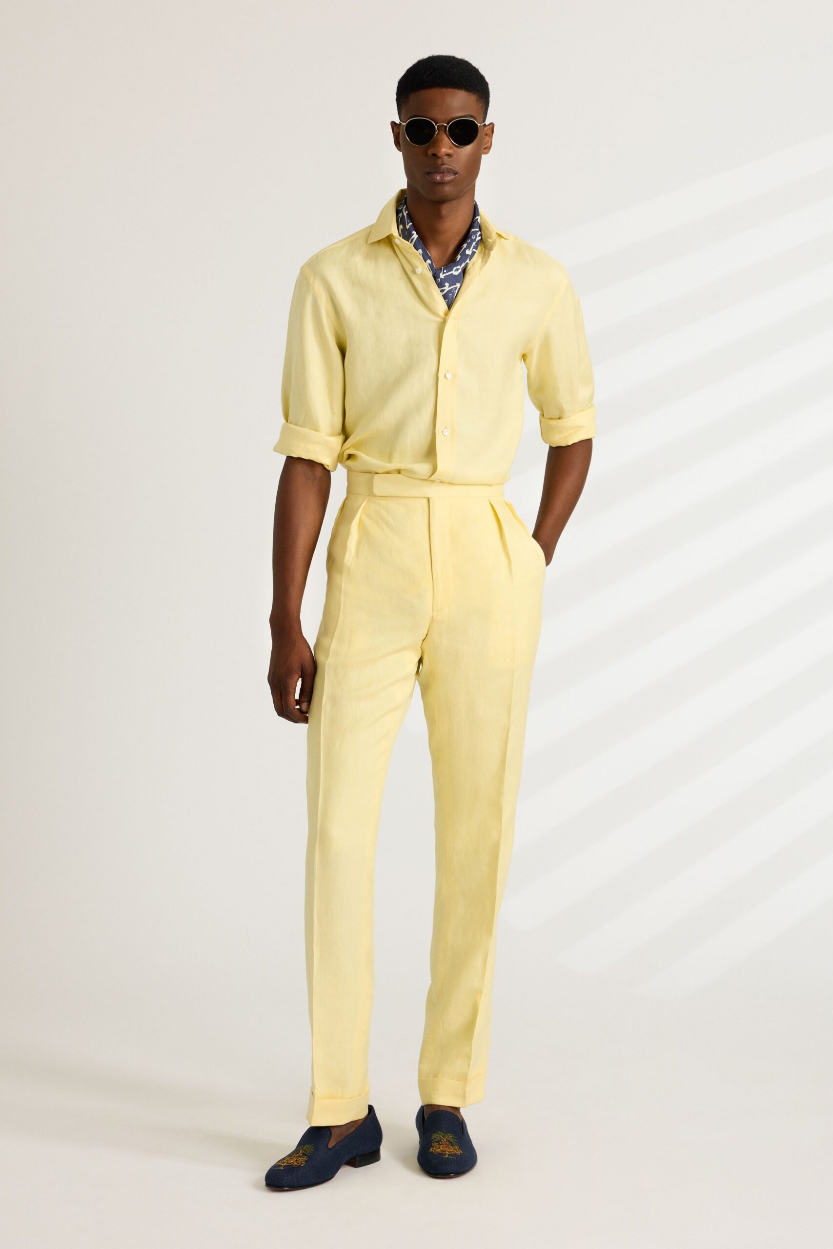 yellow cotton shirt and pants