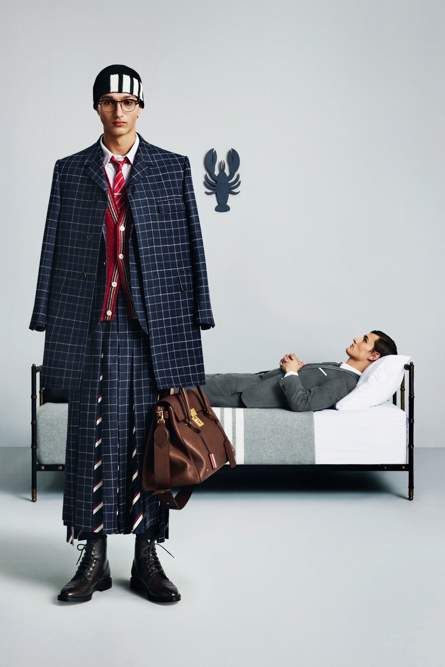 navy wool coat with vest