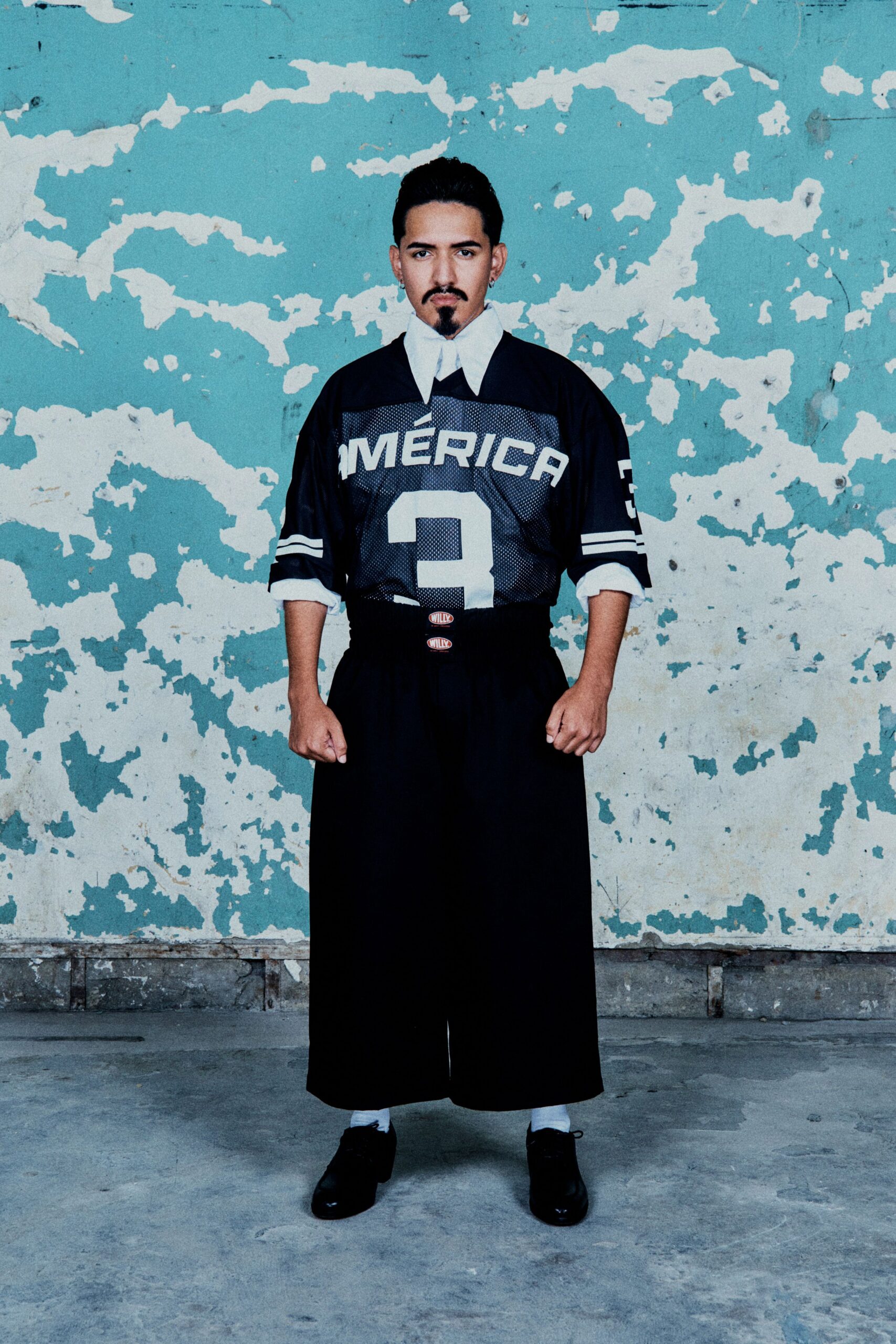 black cotton short-sleeve collared relaxed printed shirt