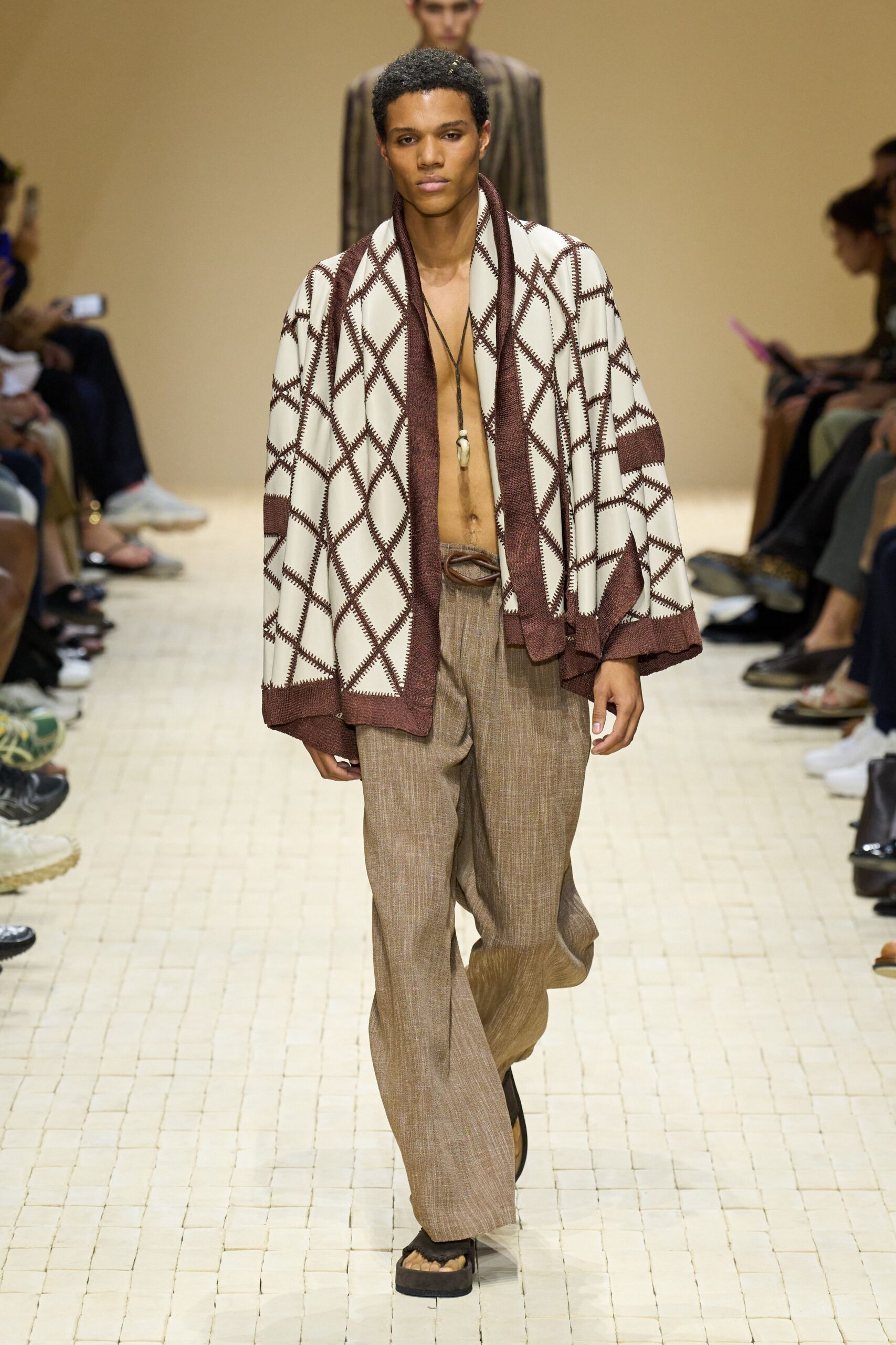 relaxed checked jacket with pants