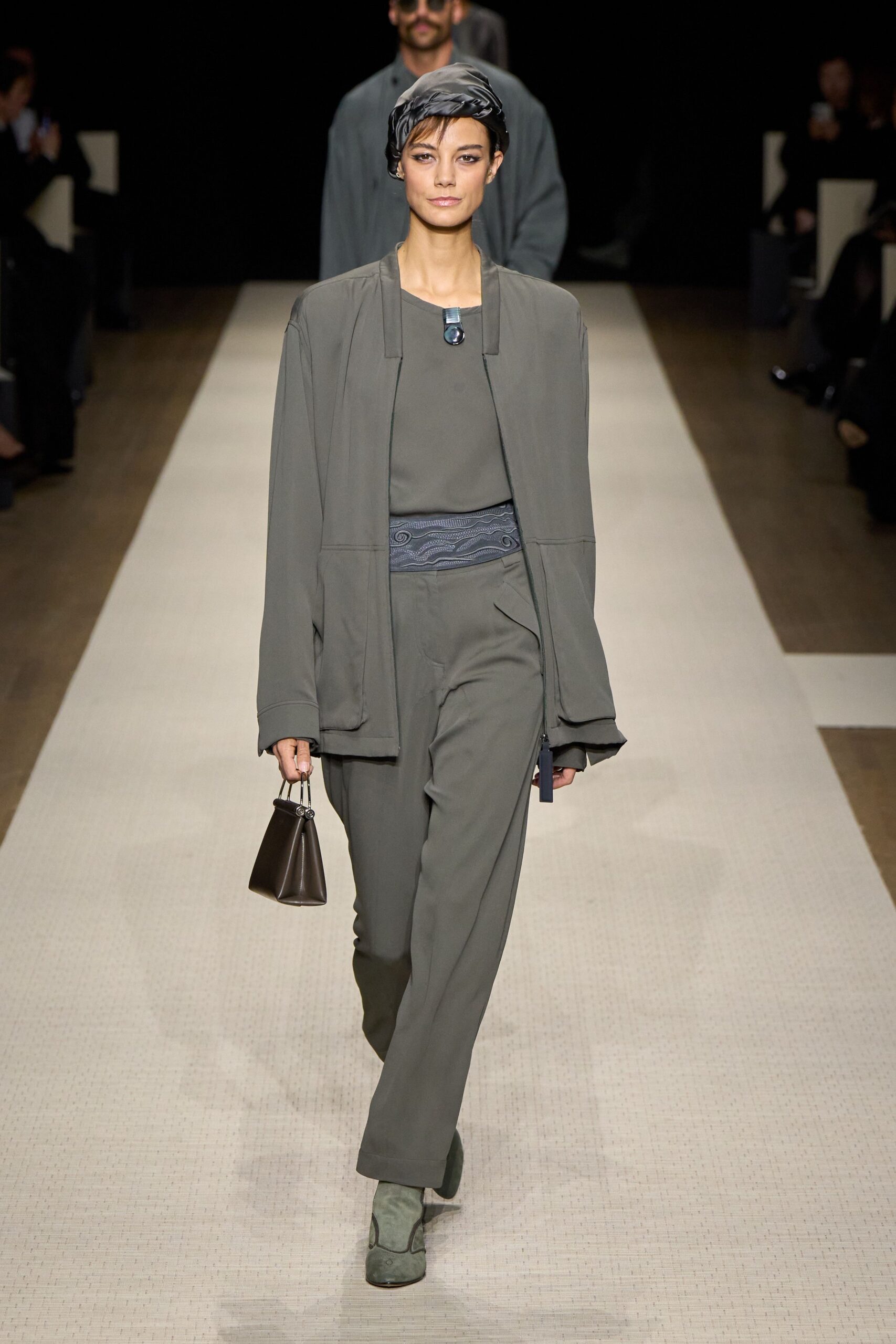 gray relaxed jacket with pants