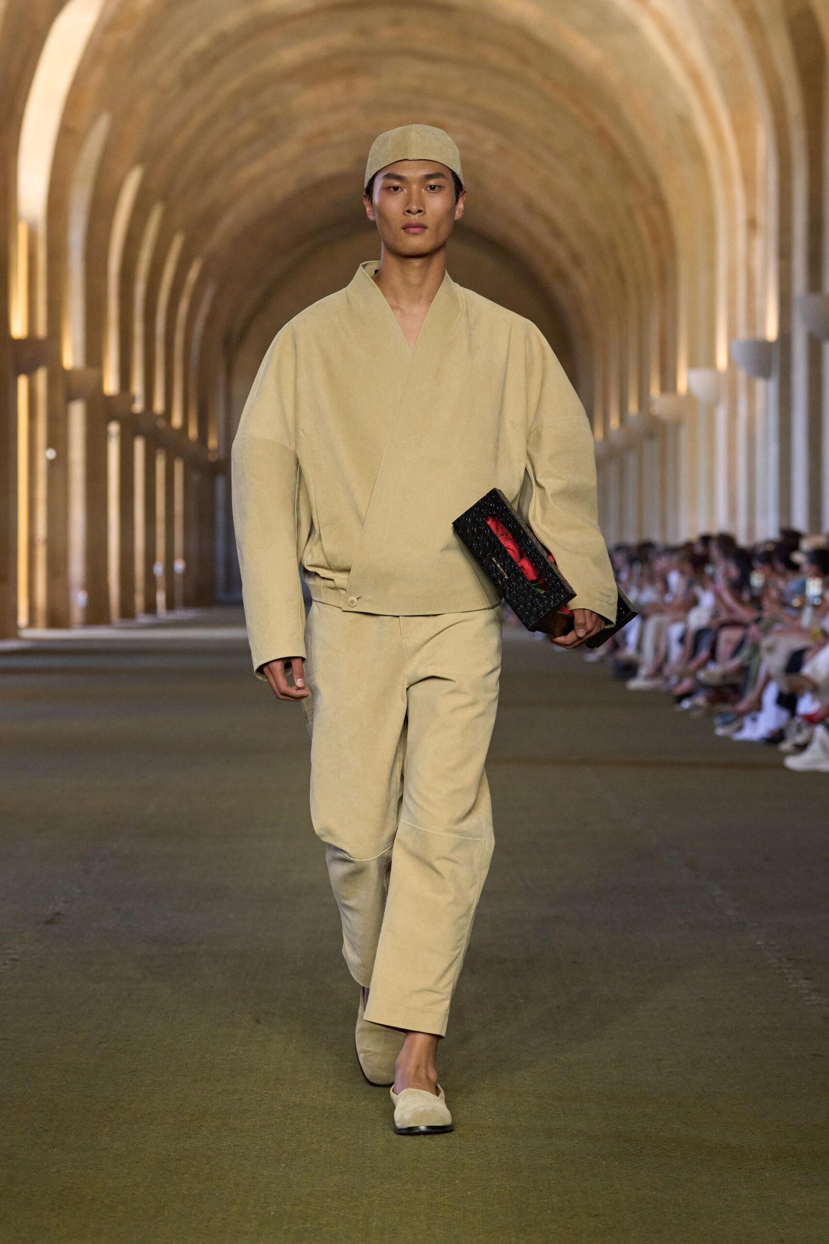 beige relaxed jacket and pants
