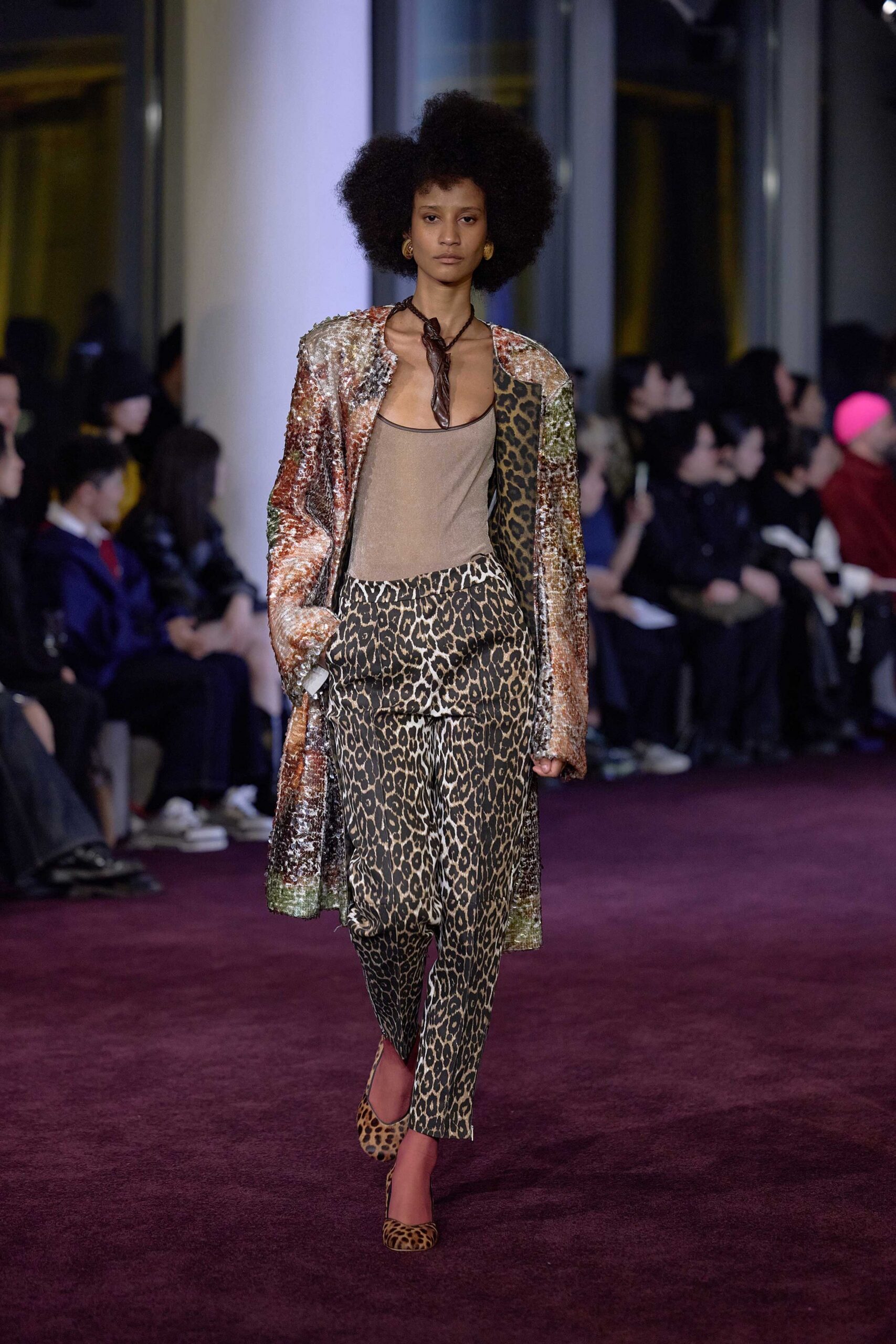 multi-colored sequined coat