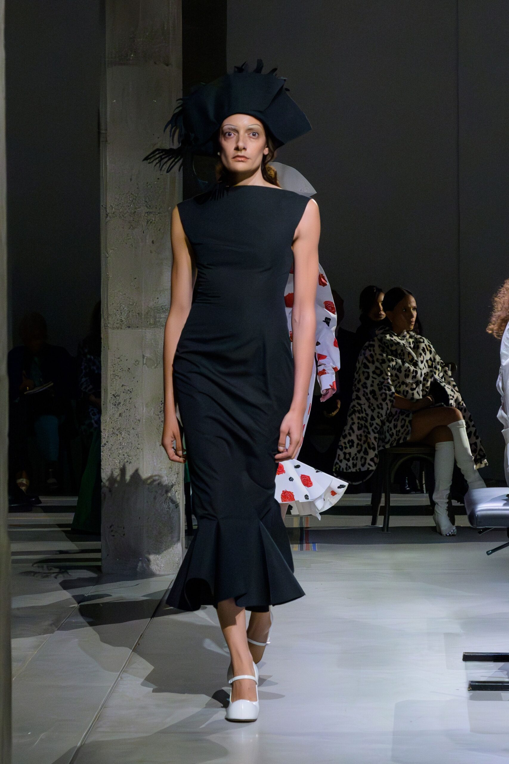 black structured hat