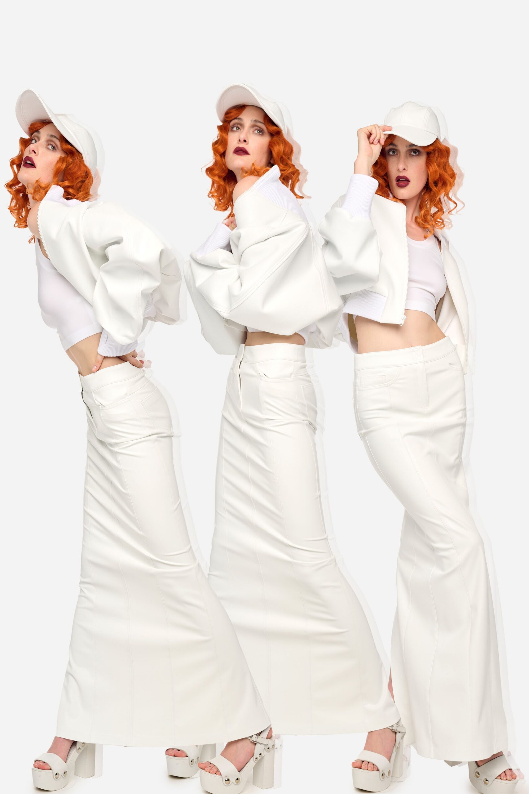 white cotton long-sleeve oversized buttoned jacket