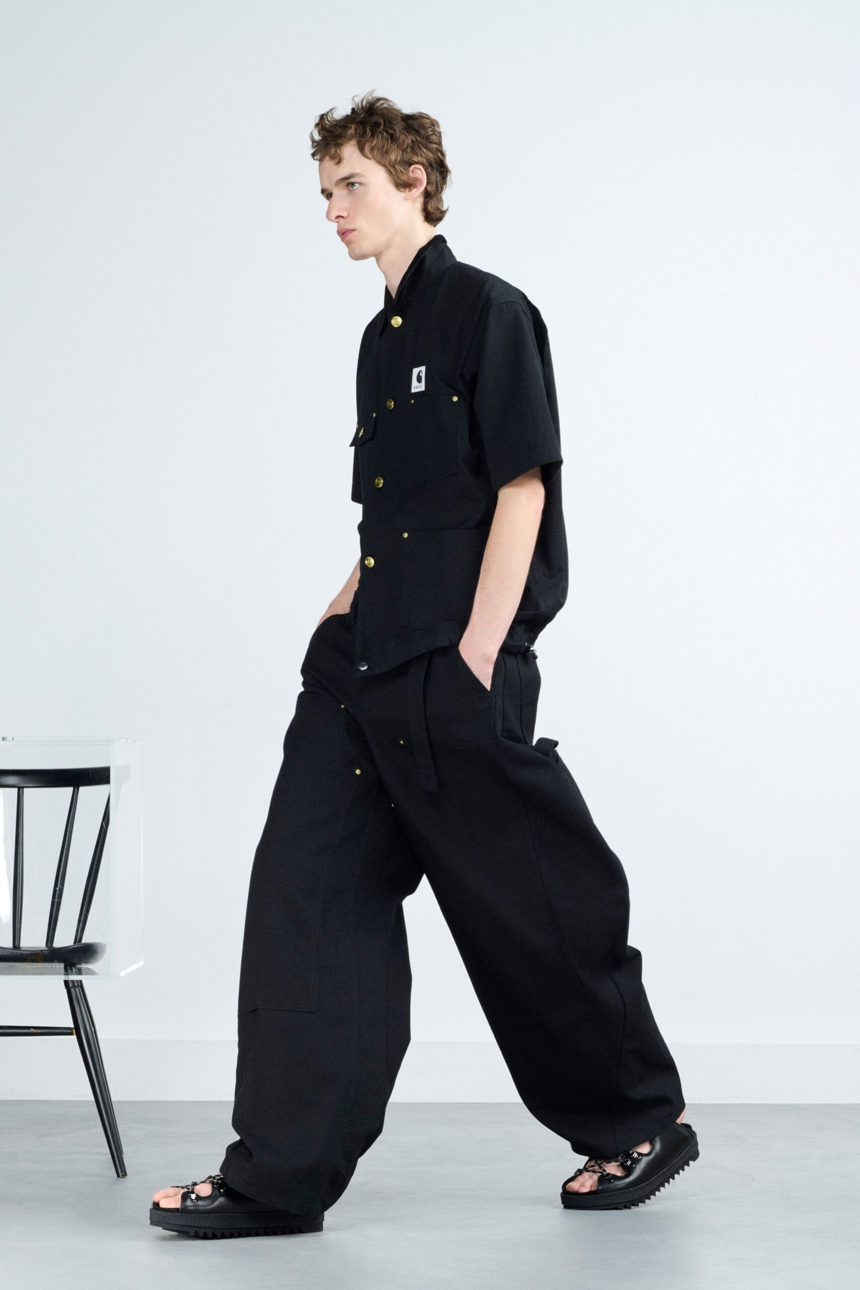 black relaxed shirt and pants