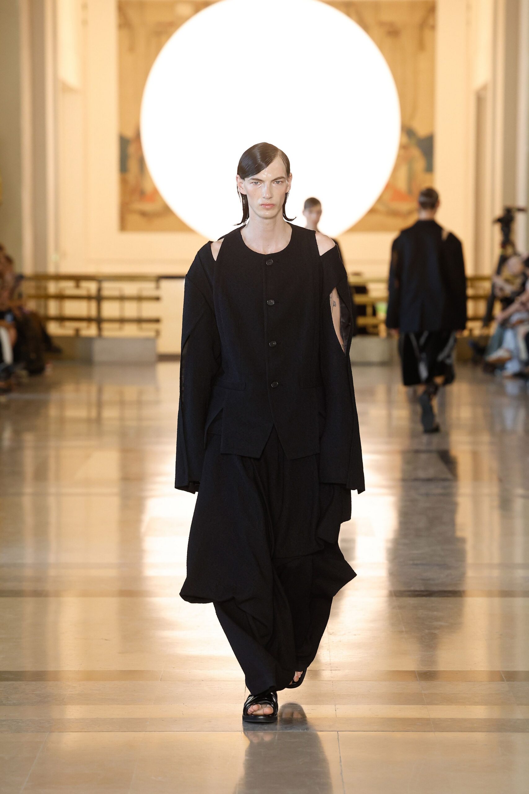 black relaxed jacket and pants