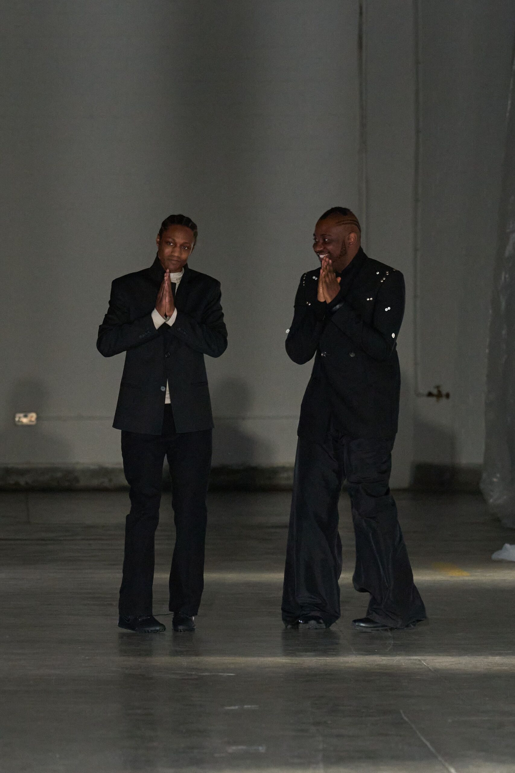 black tailored suits with shoes