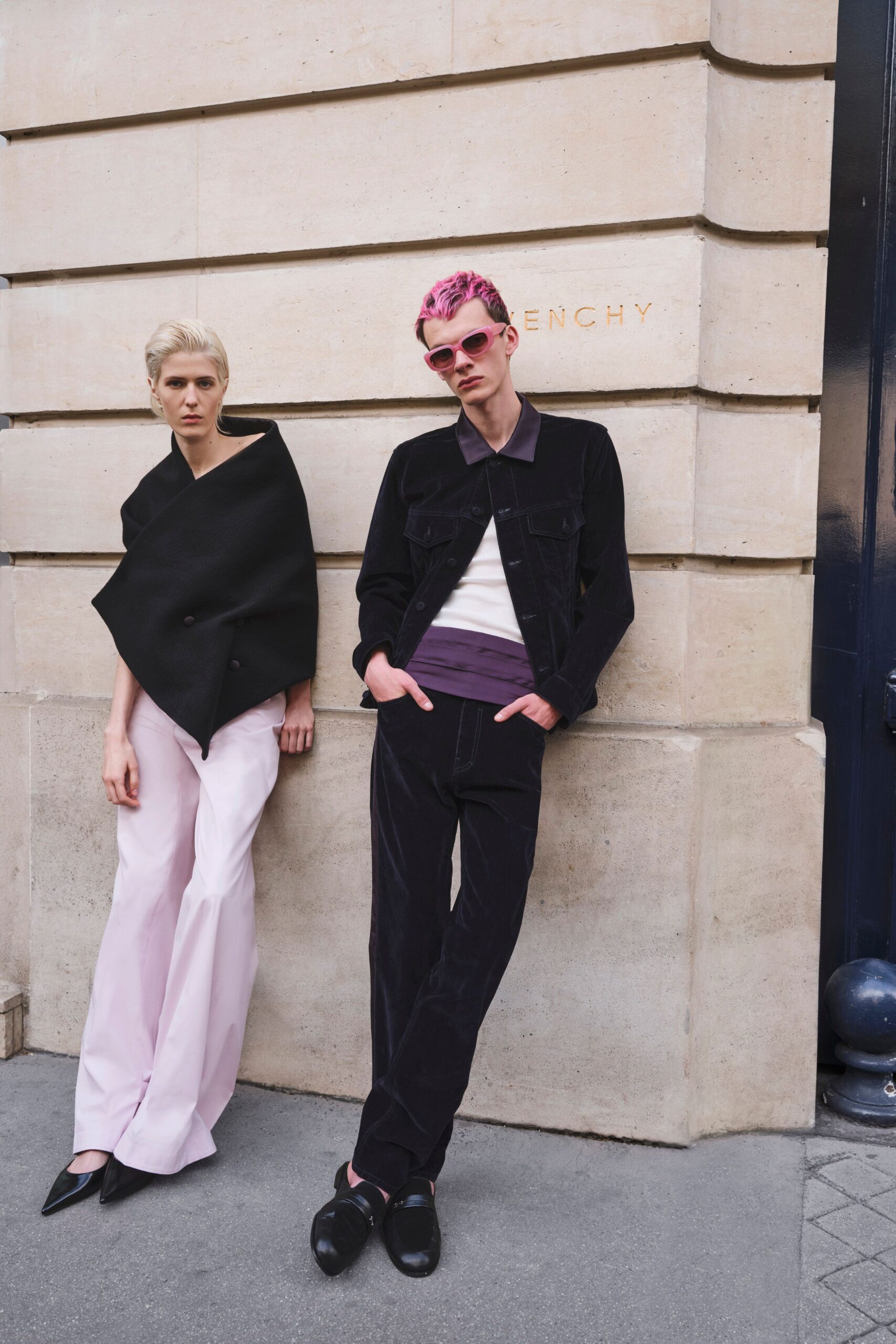 pink cotton relaxed straight-leg pants