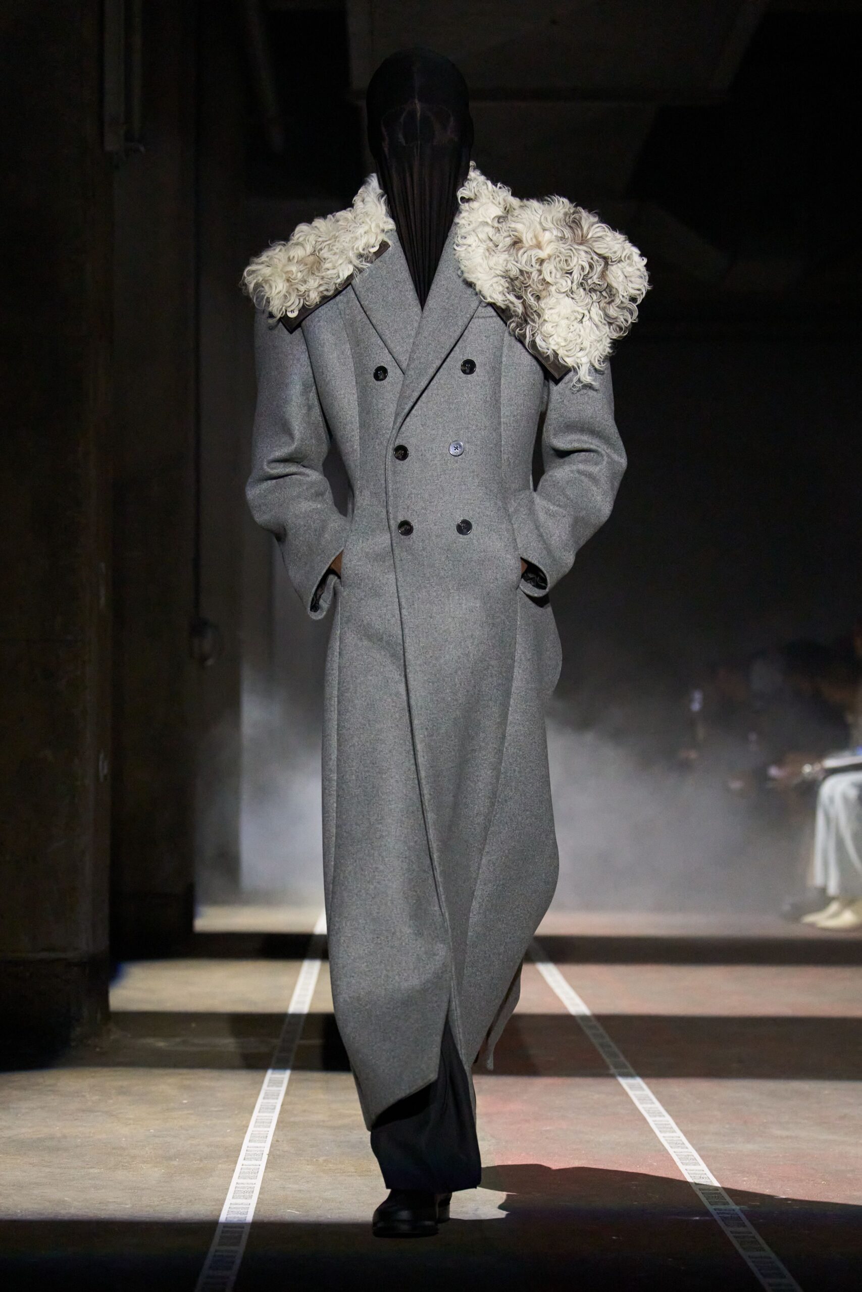gray wool relaxed coat