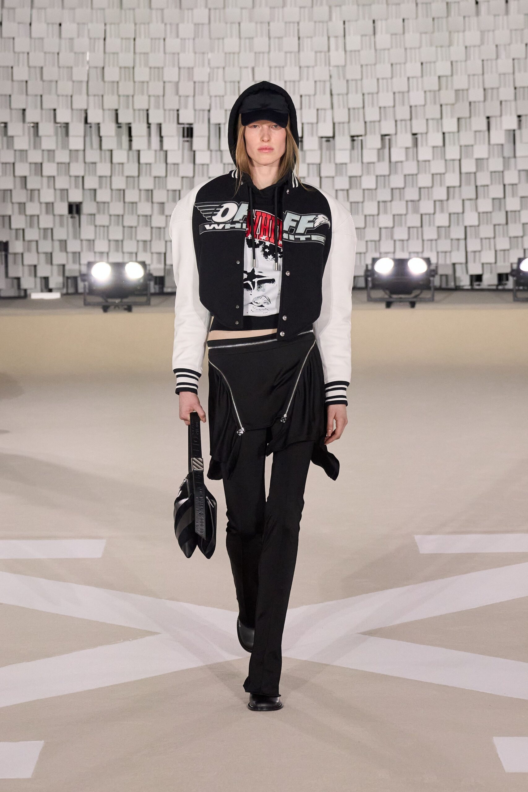 black and white fitted jacket with pants