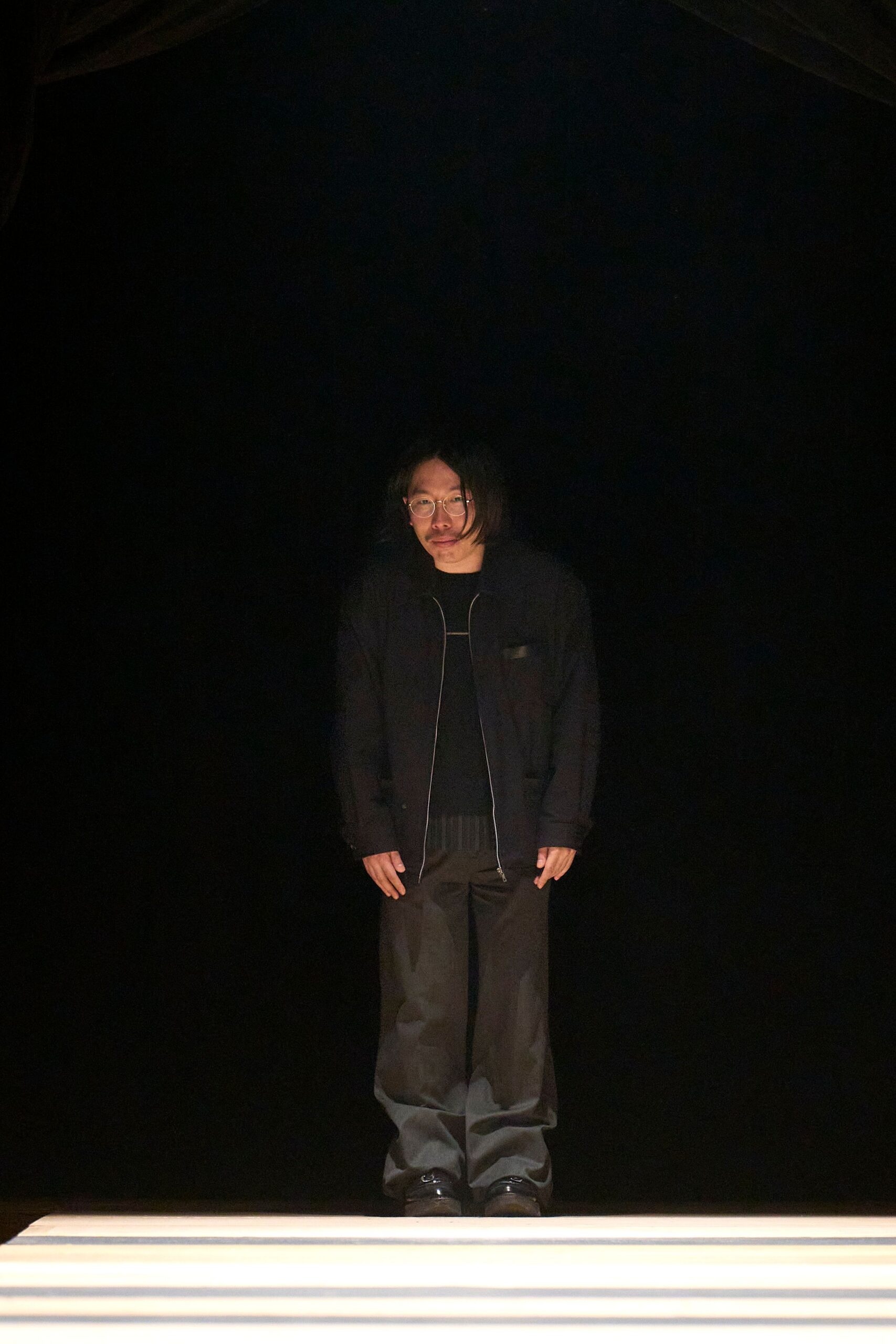 black relaxed jacket and pants