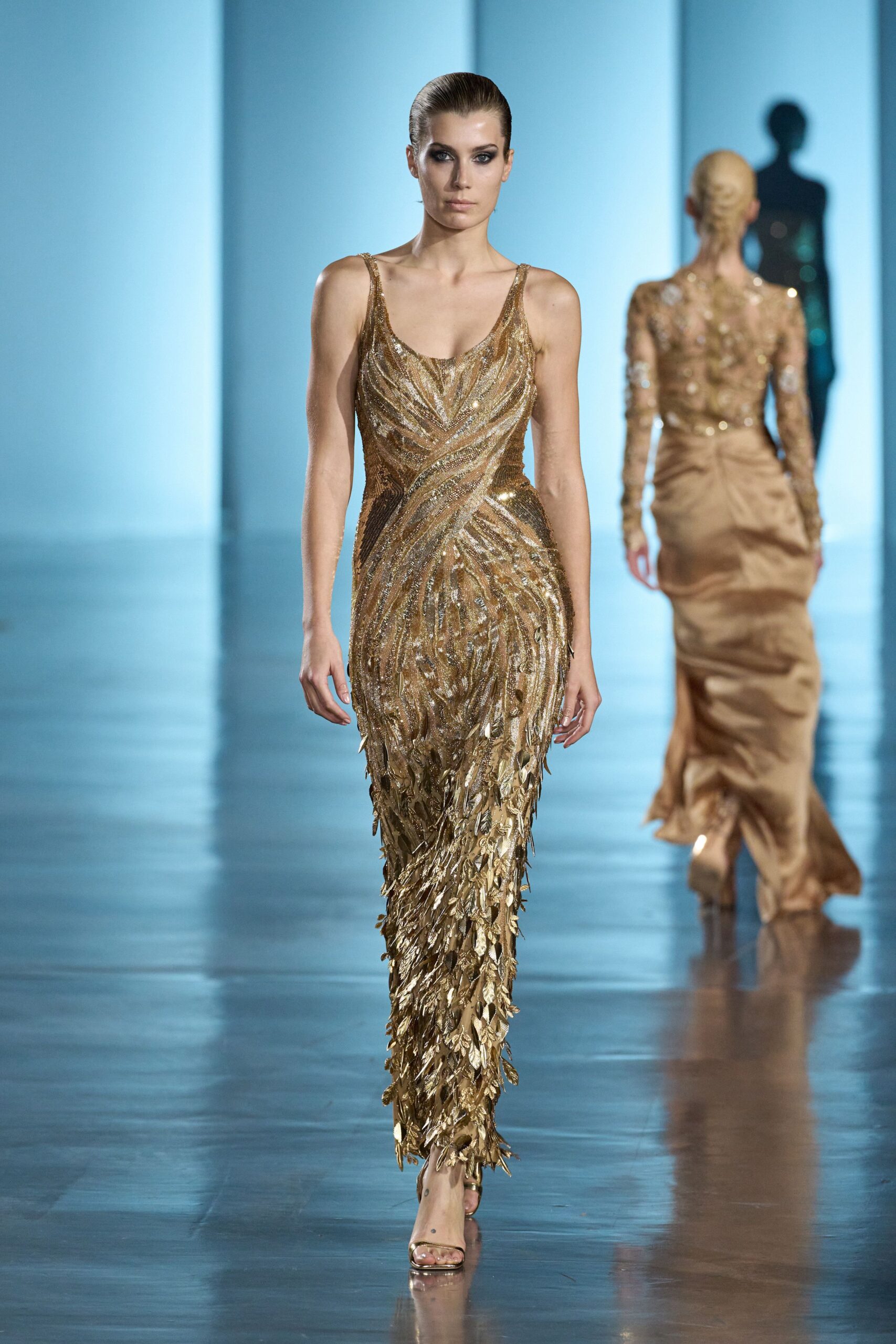 gold beaded maxi gowns