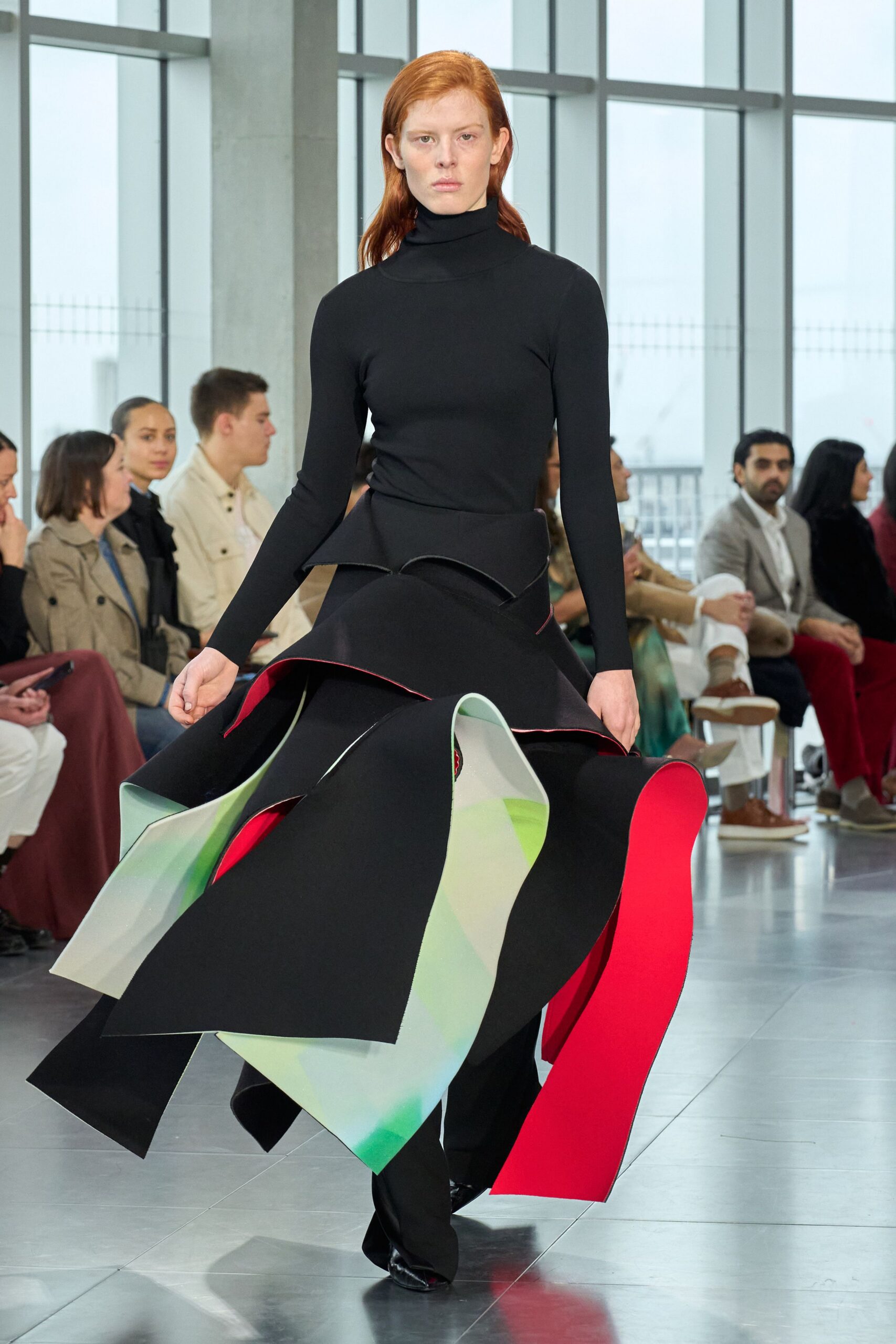 black layered asymmetric dress