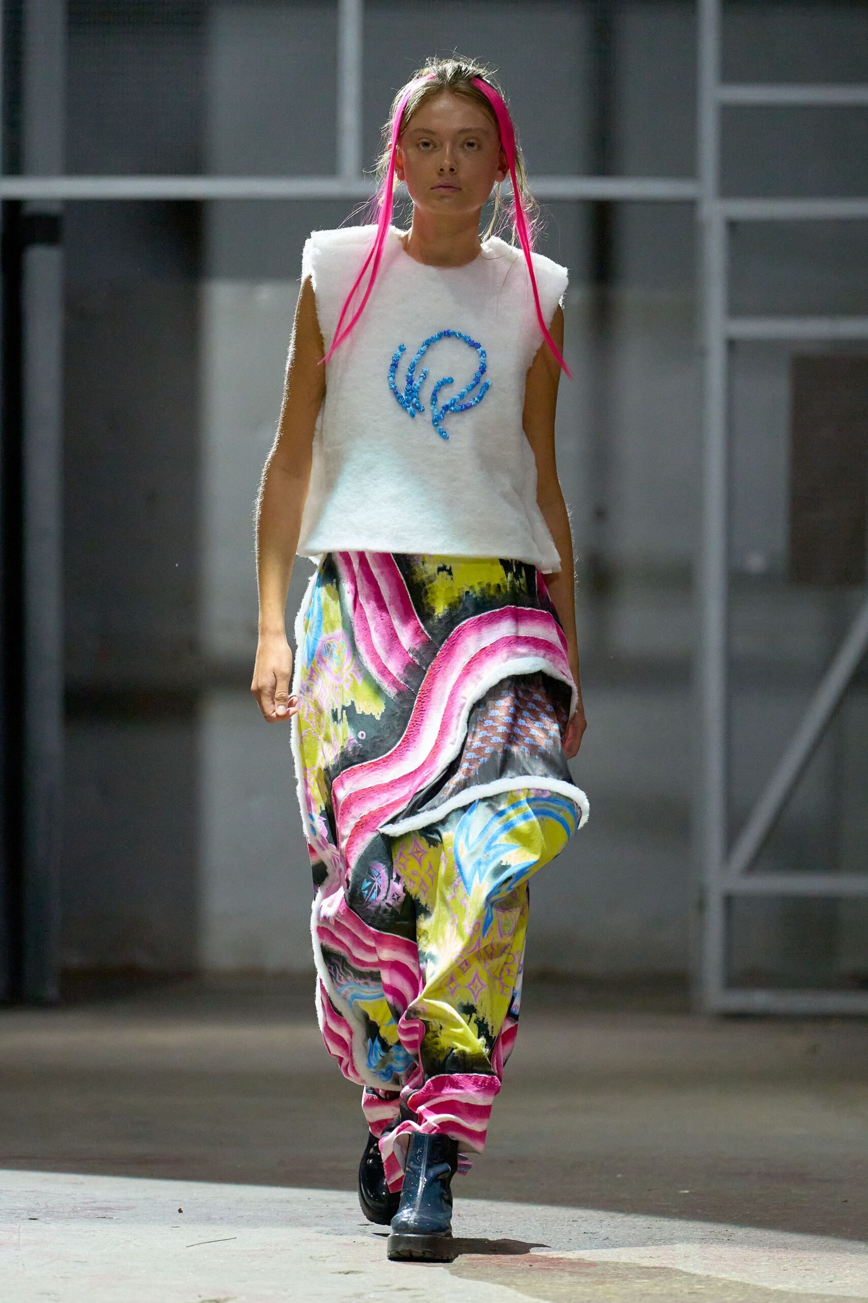 multi cotton relaxed printed pants