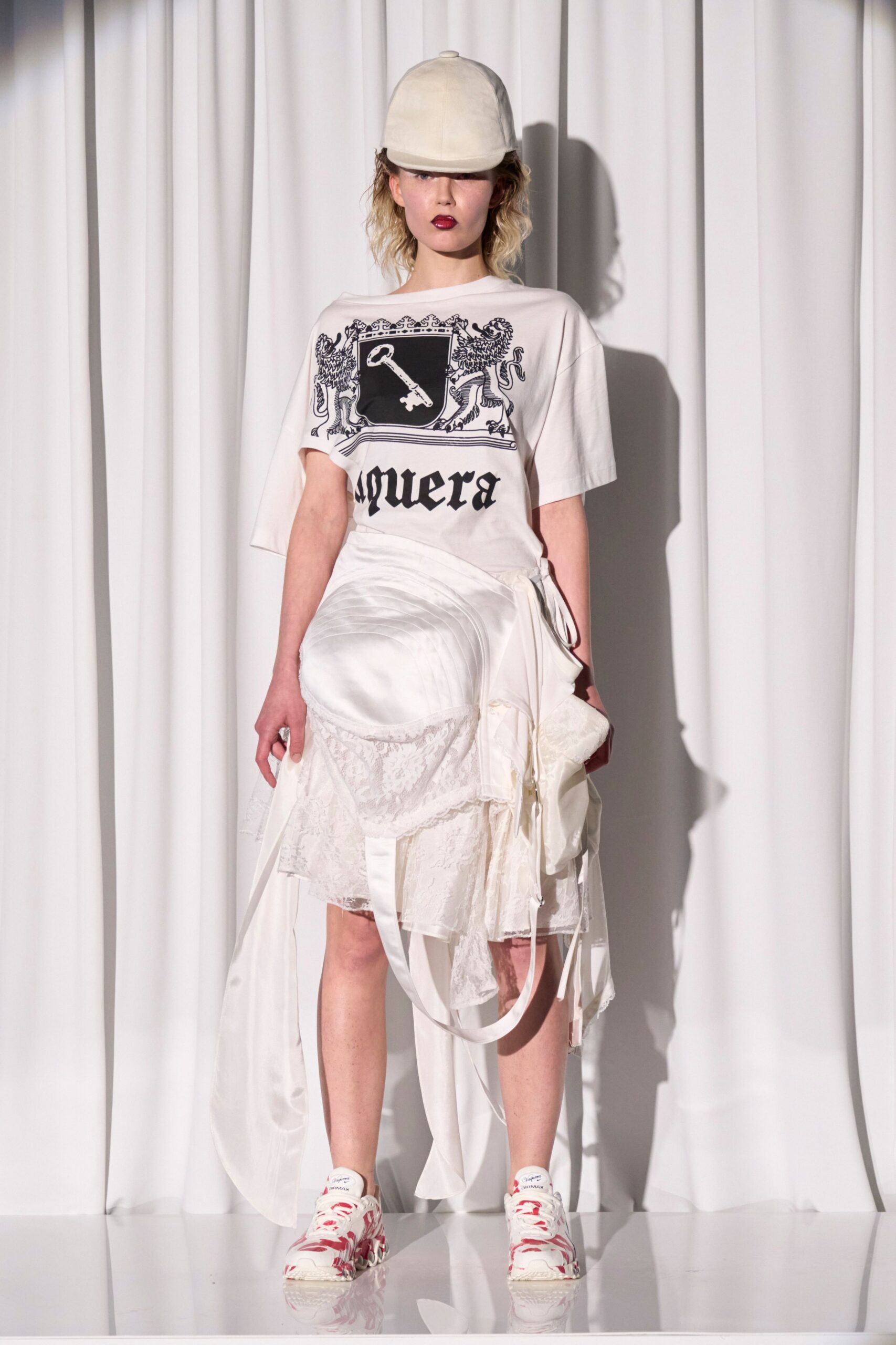 white t-shirt layered dress