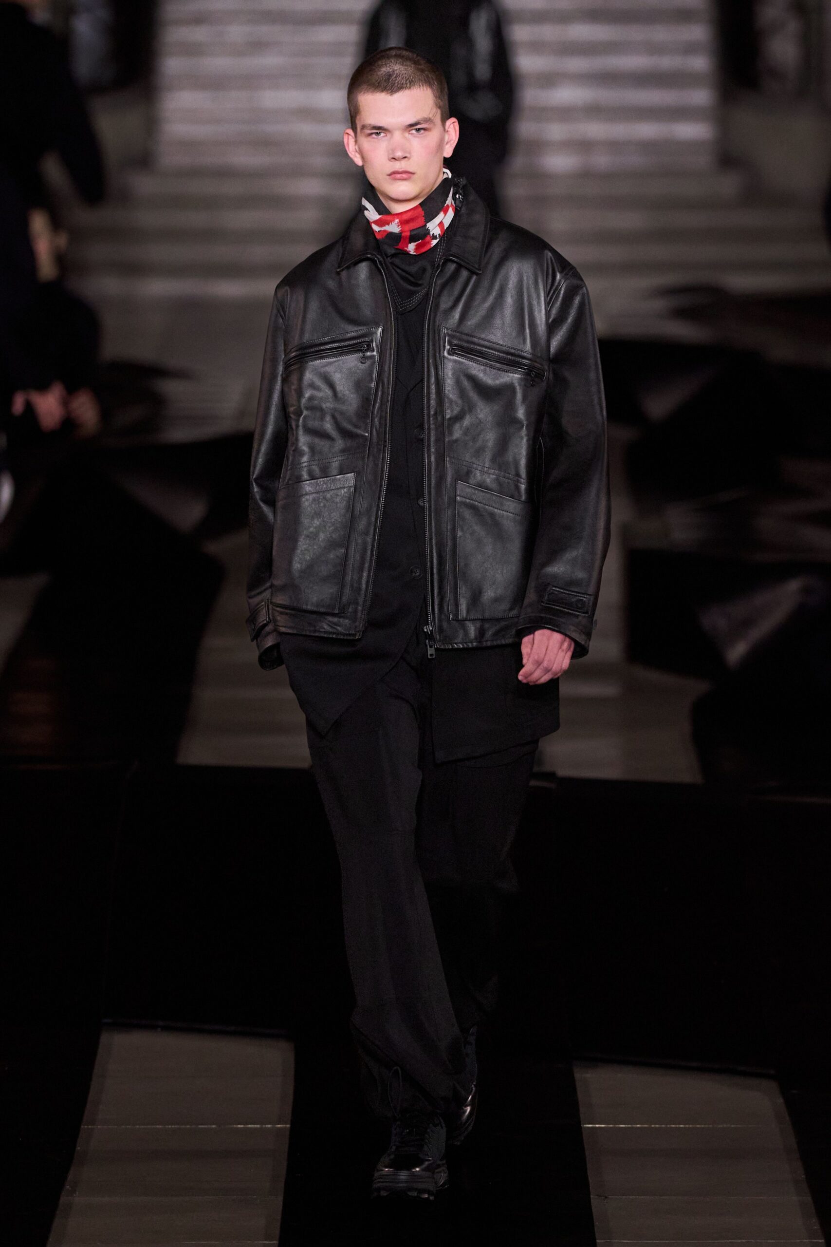 red silk scarf