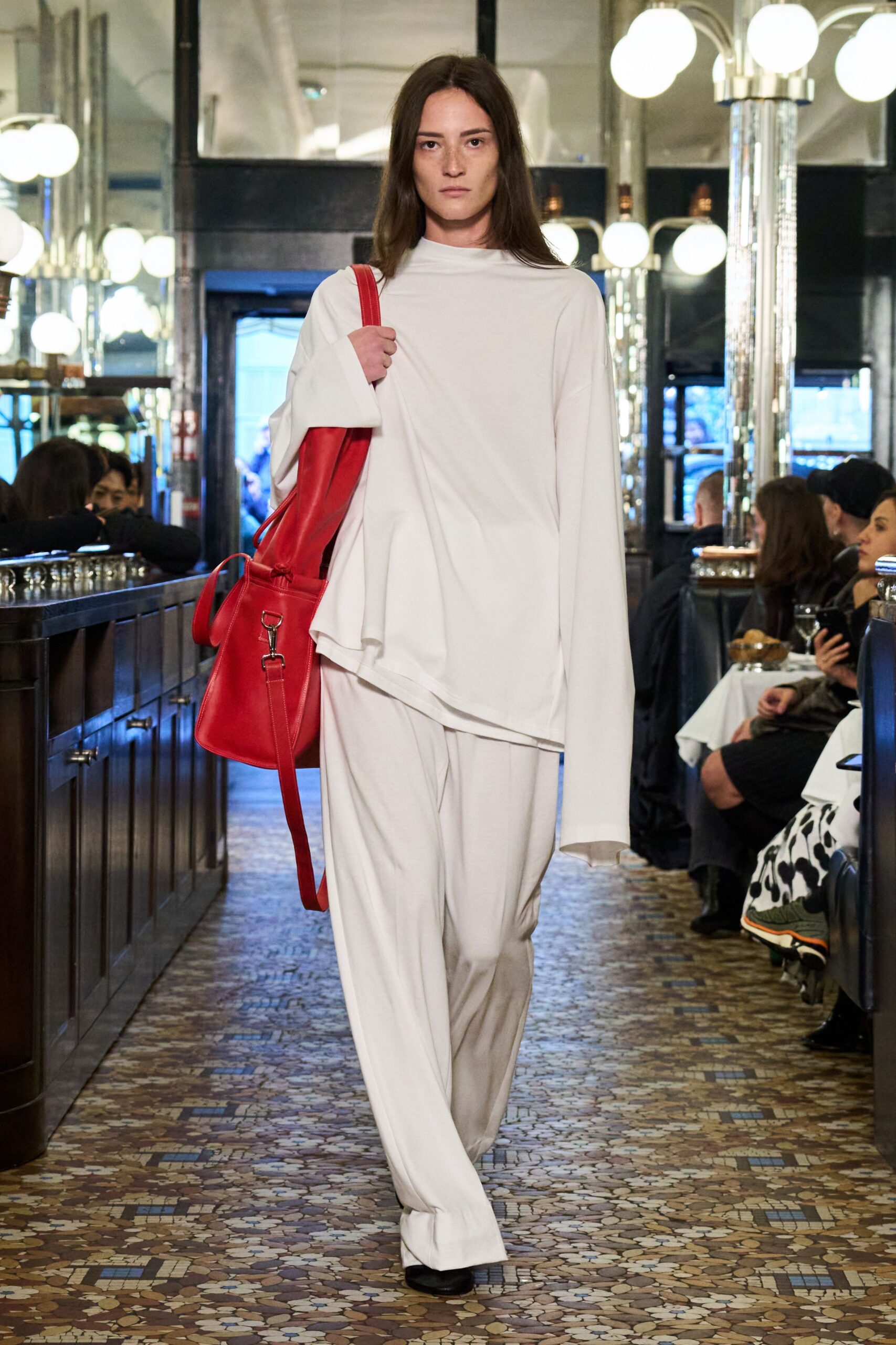 white relaxed top and pants