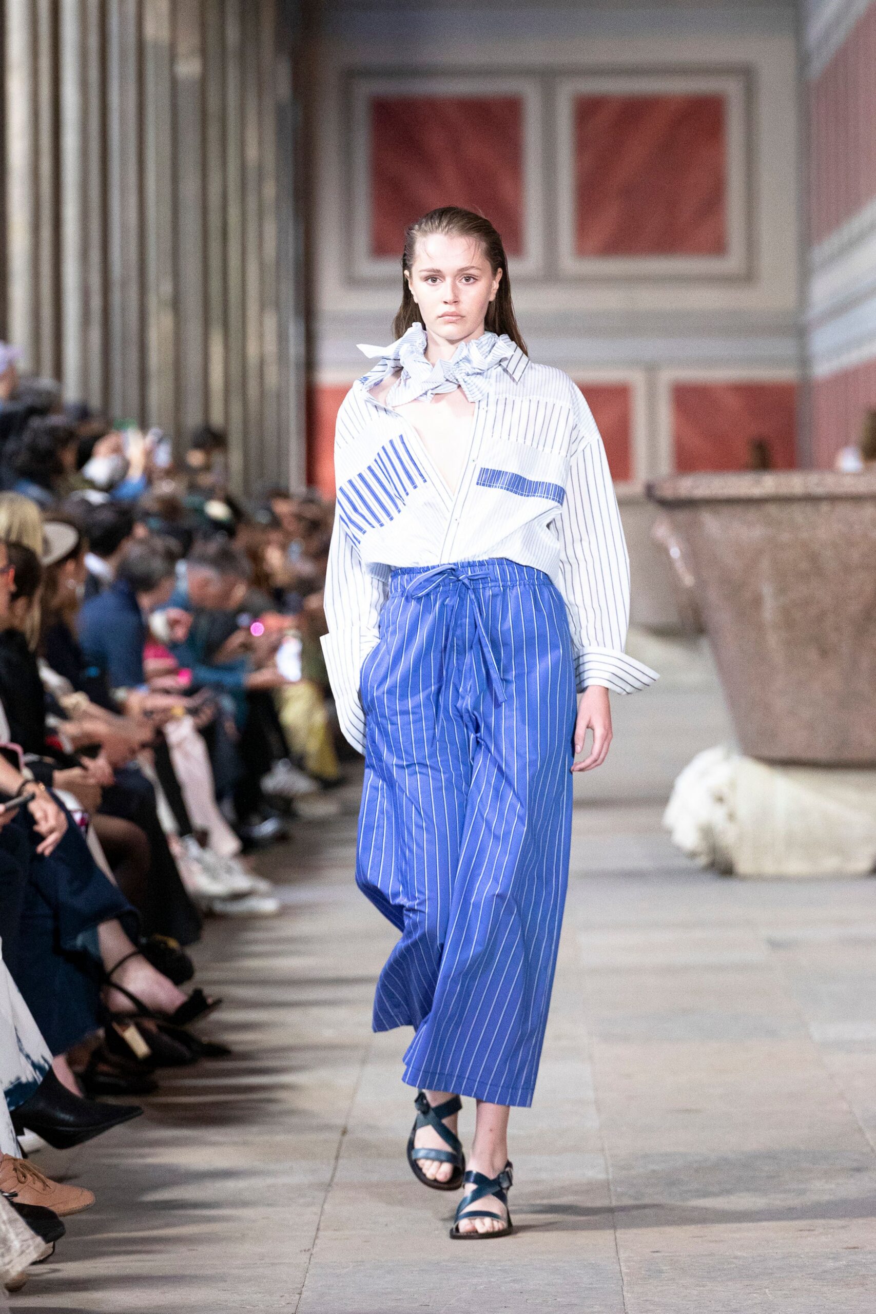 relaxed striped shirt and pants
