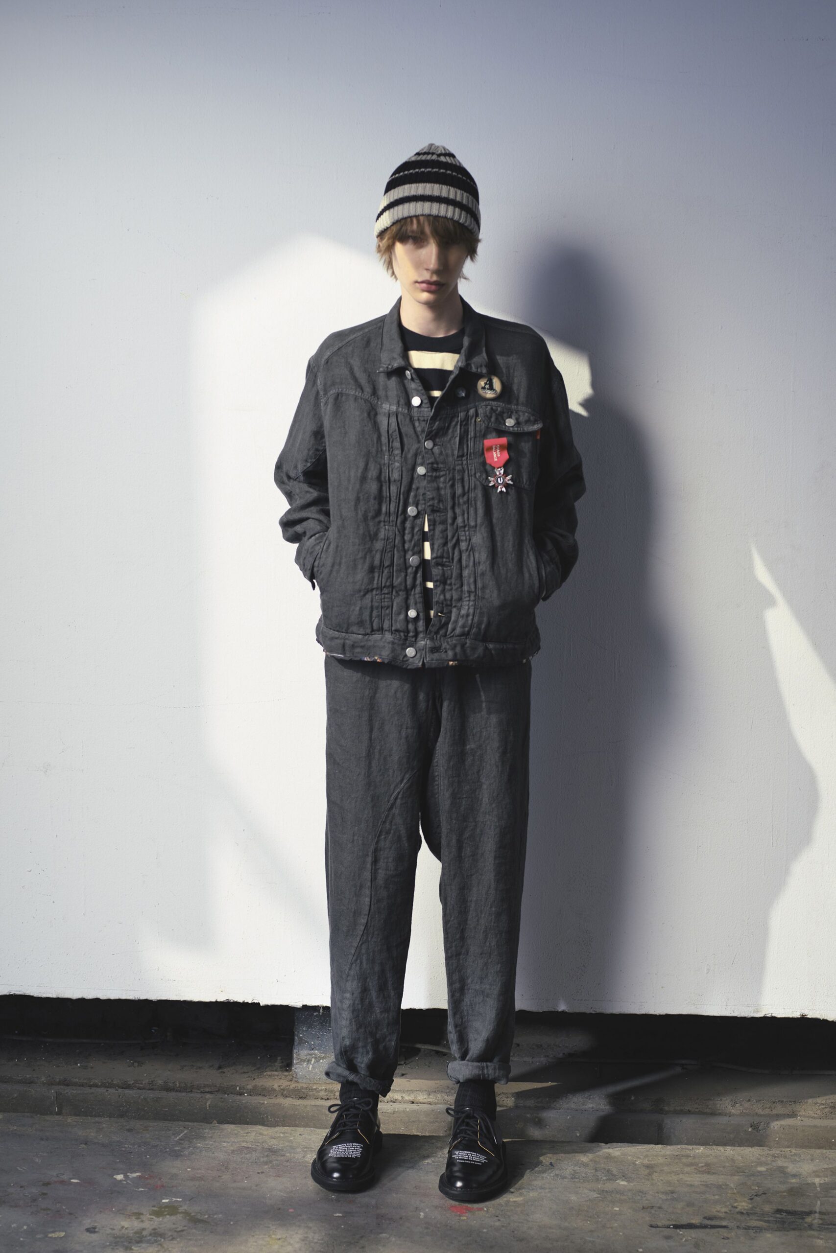 black relaxed jacket and pants