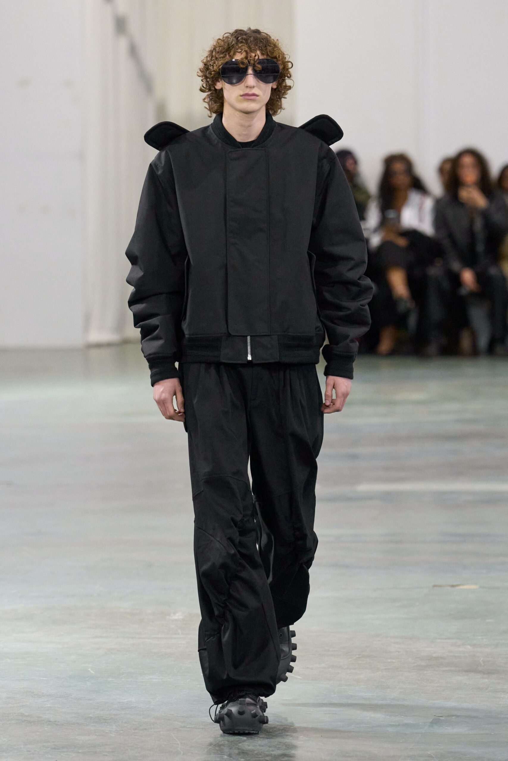 black relaxed jacket and pants