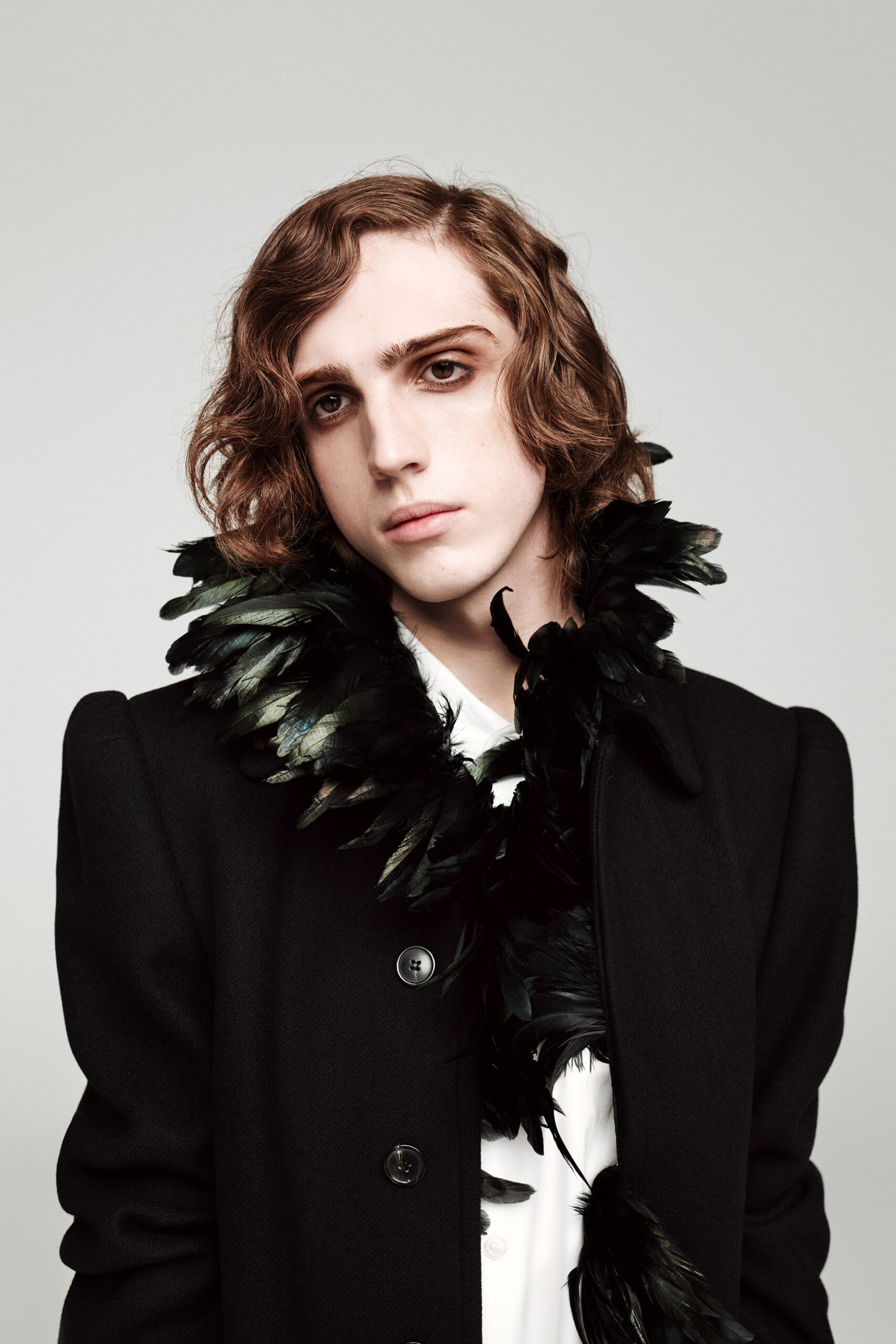 black feather scarf