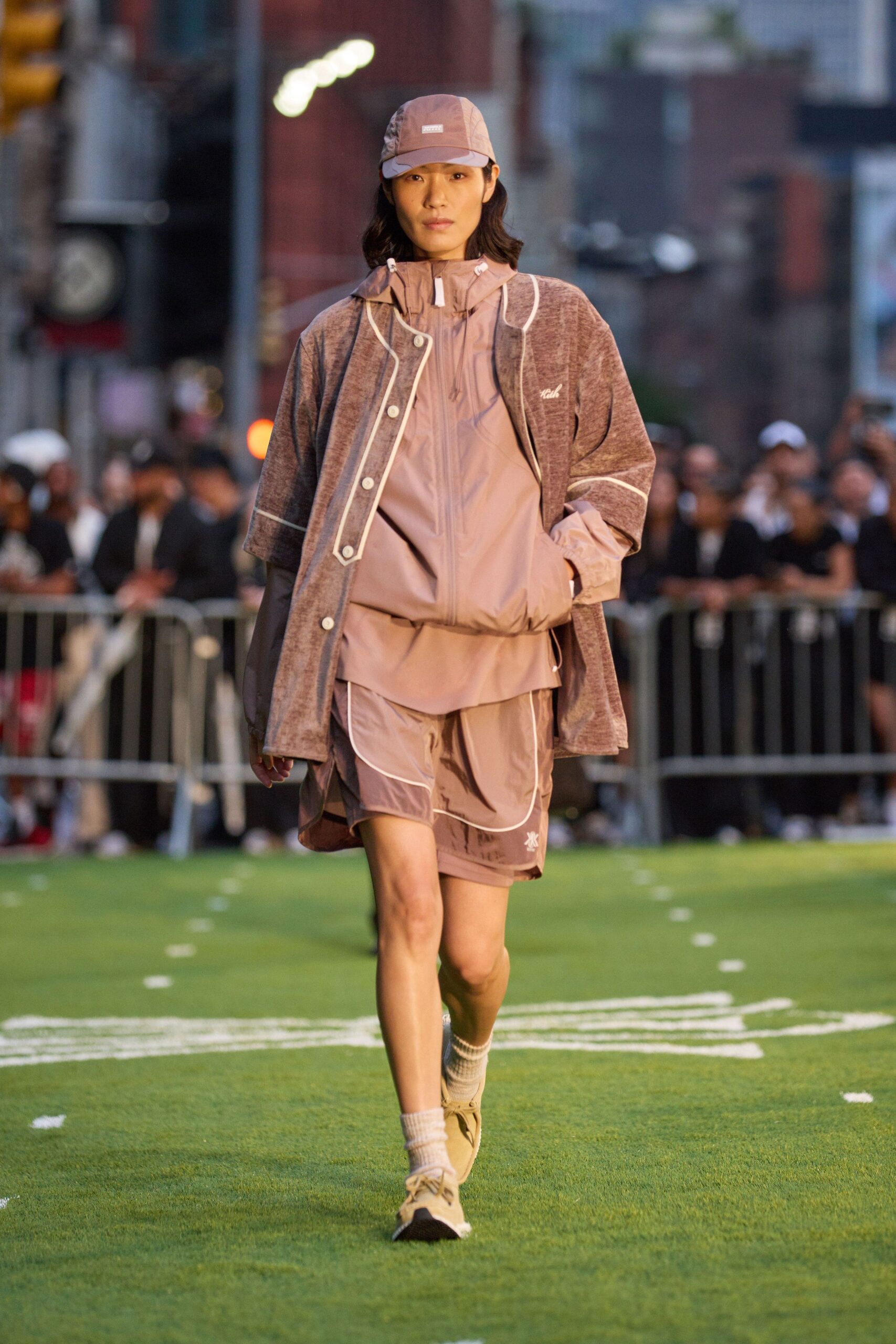 beige velvet jacket and shorts