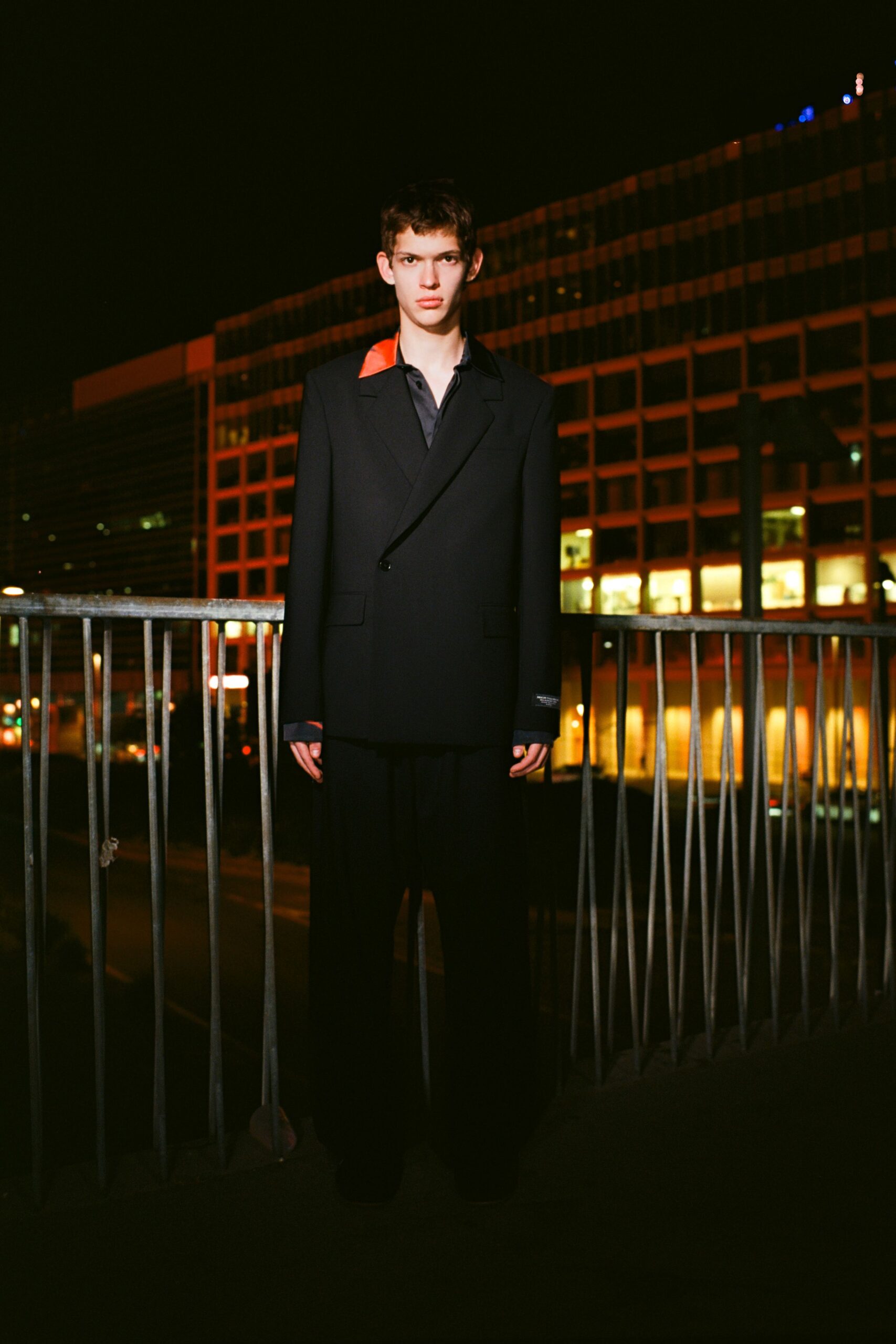black tailored suit with pants