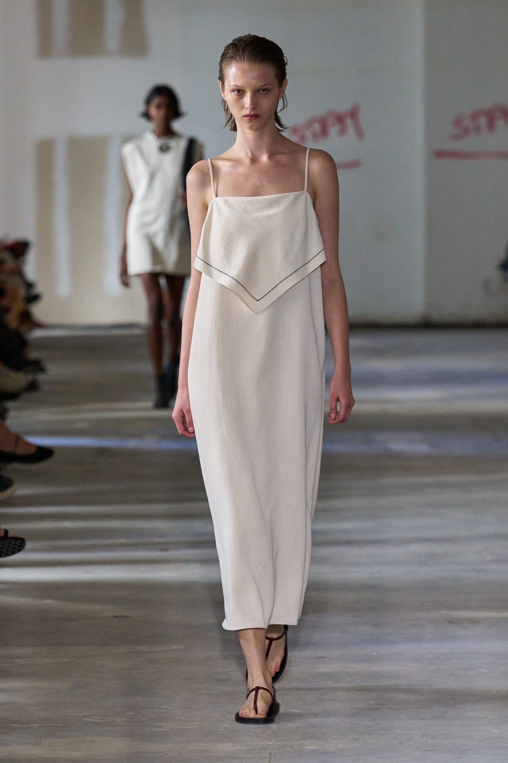 white relaxed sleeveless dress