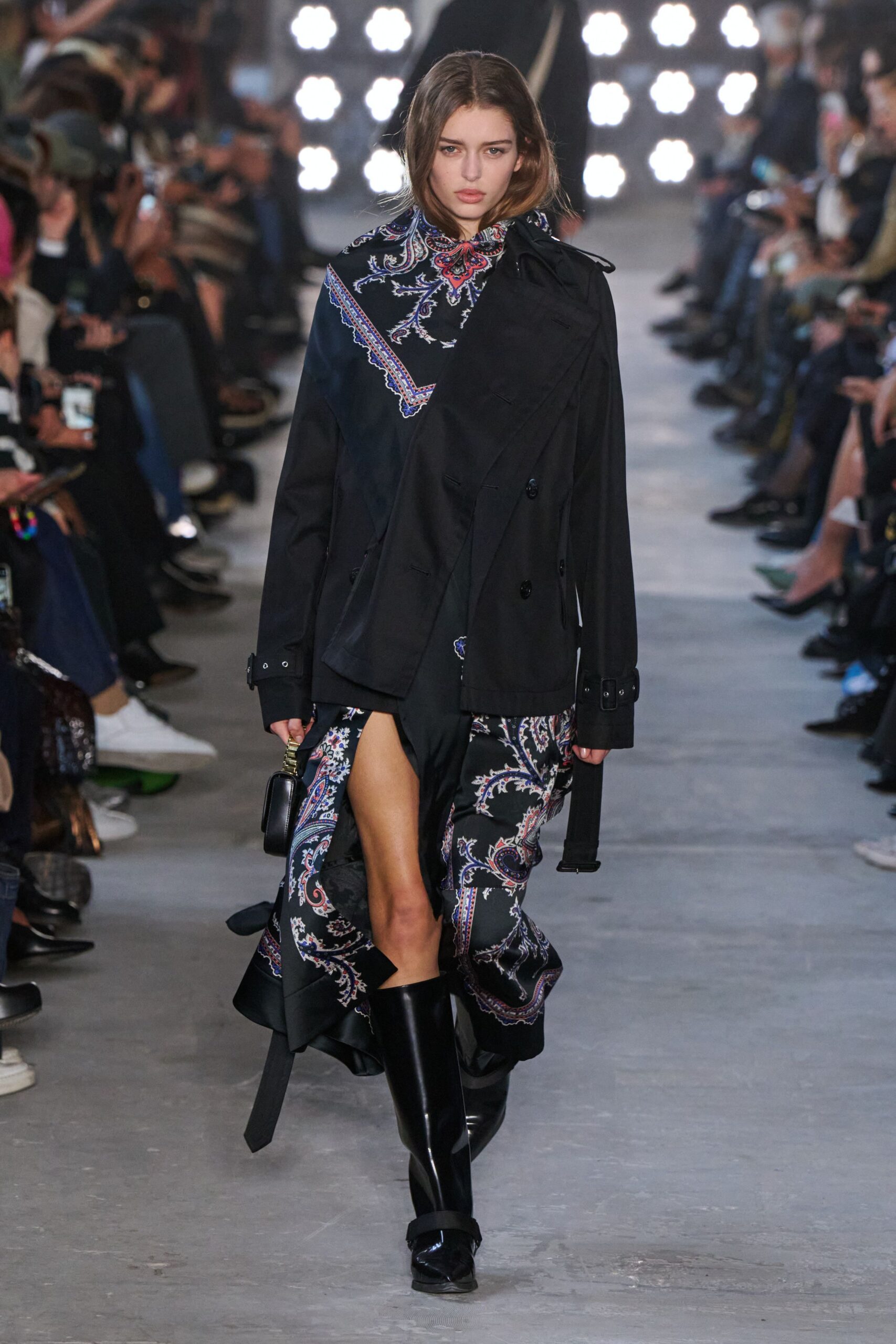 black silk coat and dress