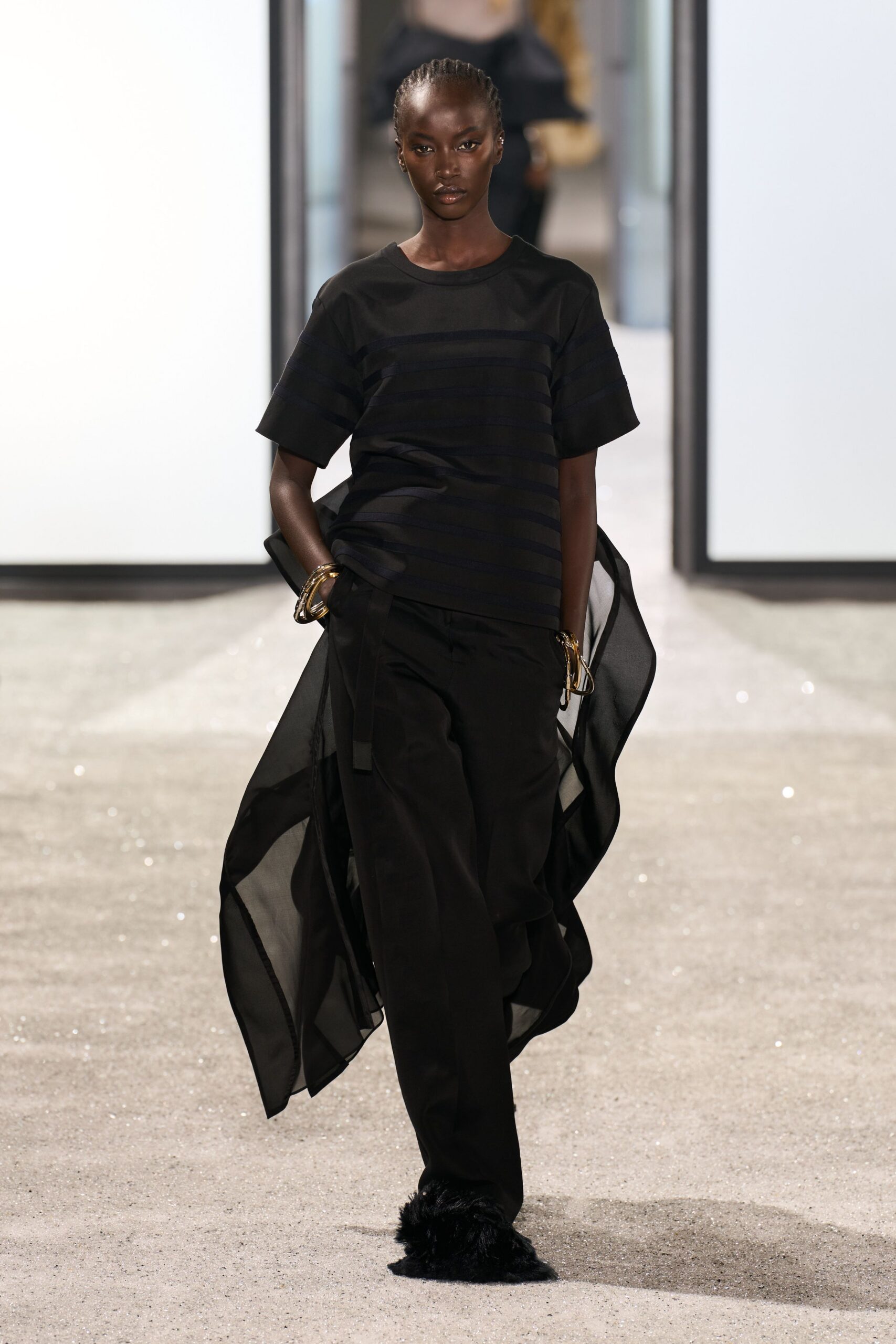 black relaxed top and pants