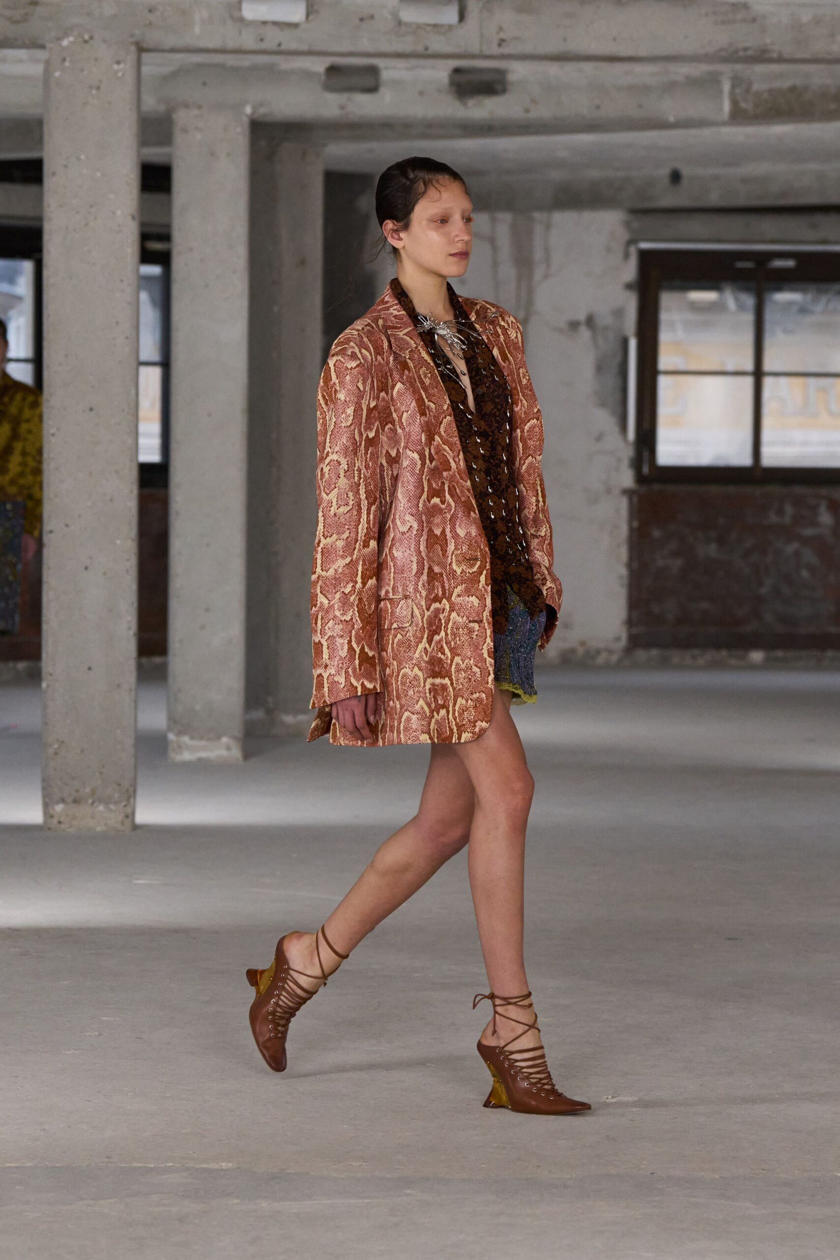brown leather heels