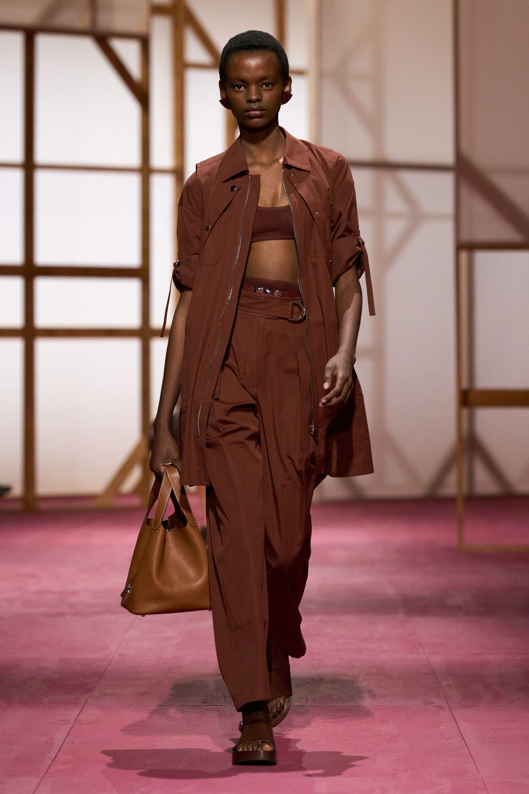 brown relaxed shirt and pants
