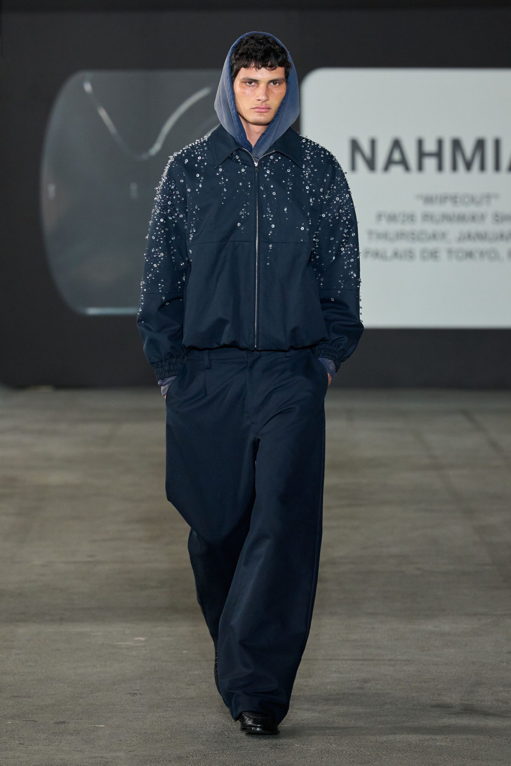 blue relaxed jacket and pants